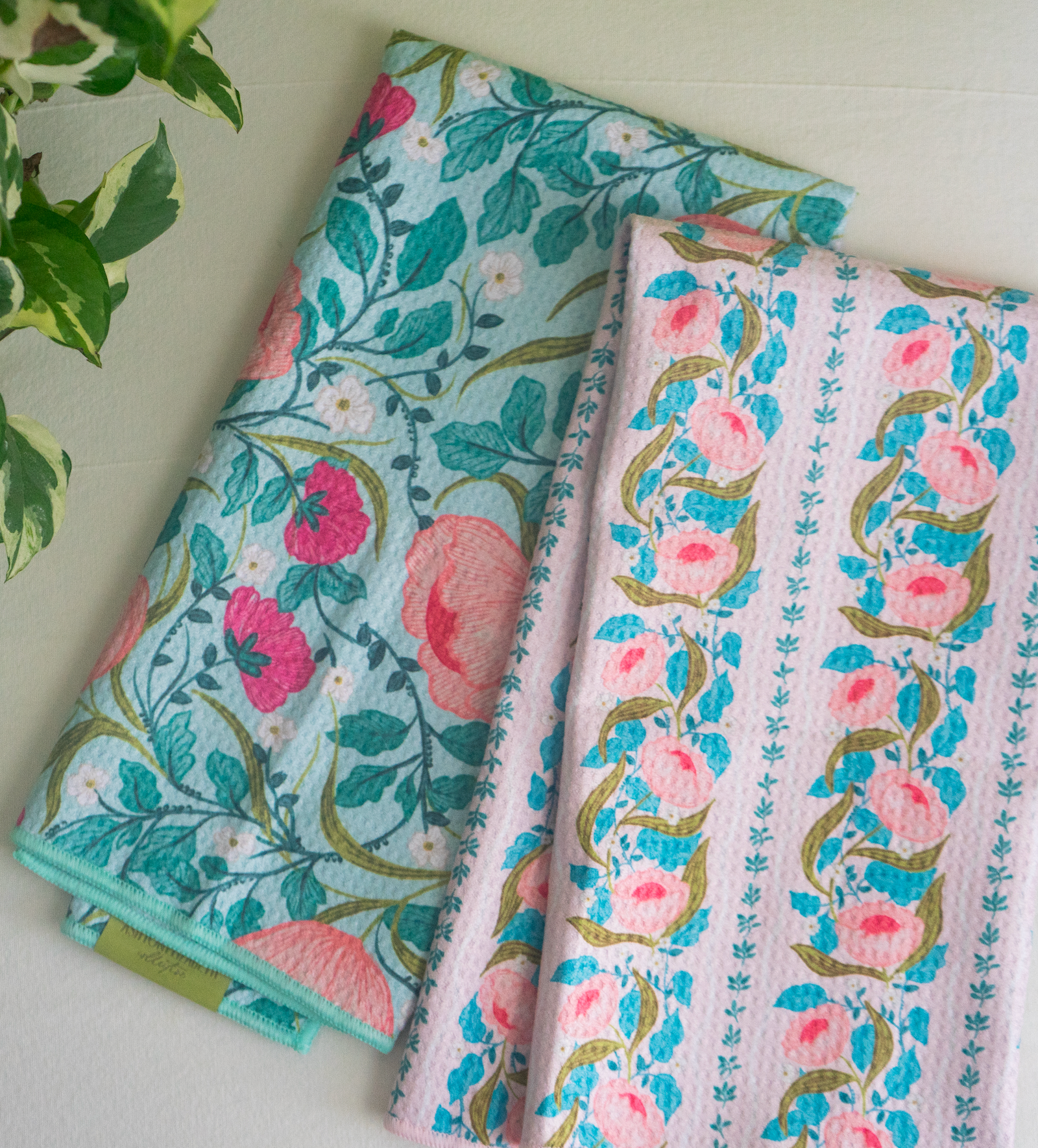 Flora Waffle Dish Towel