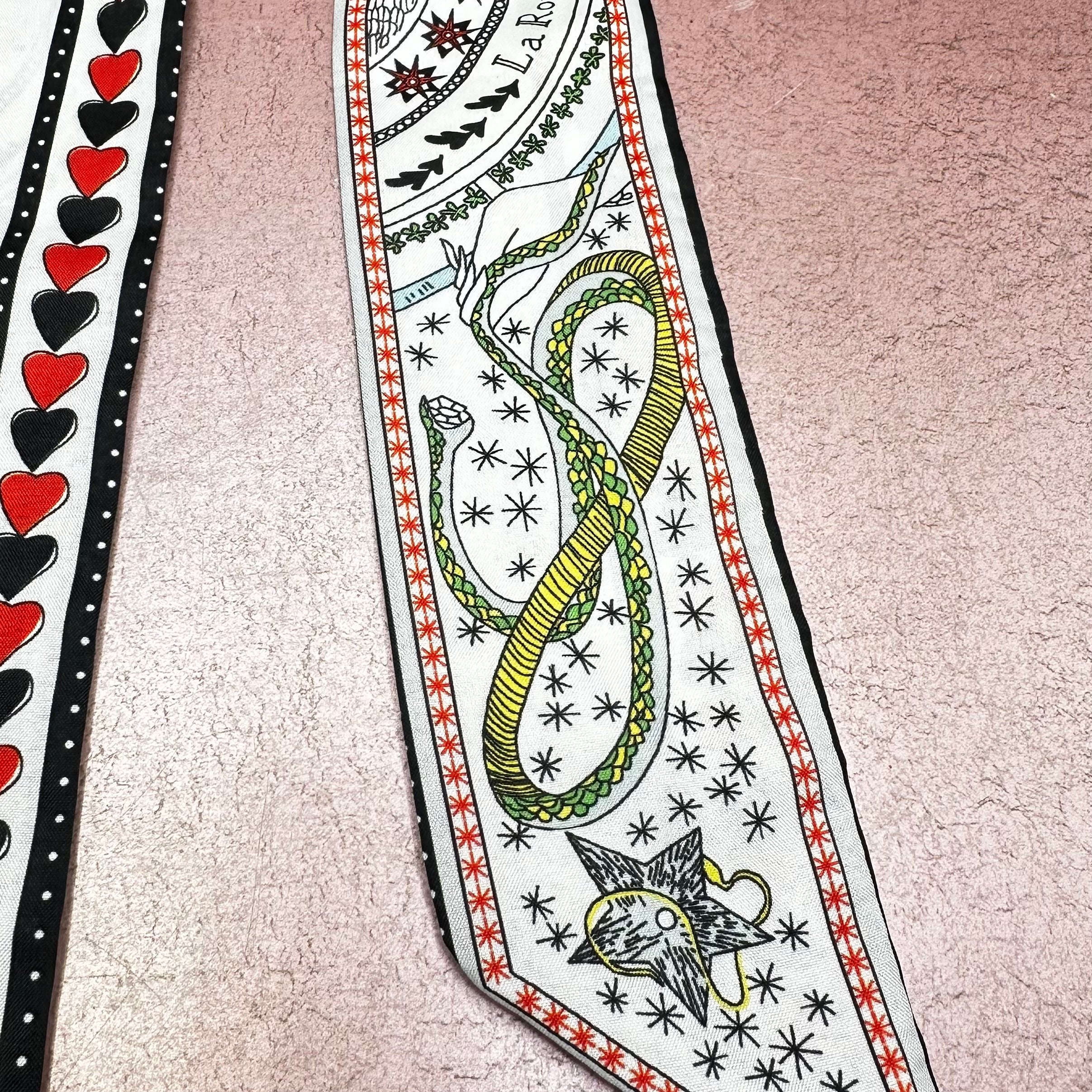 Le Monde Print Twilly Scarf