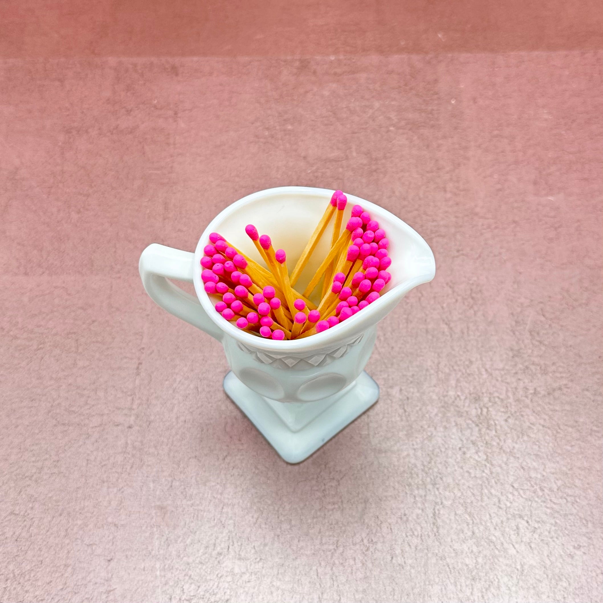 Milk Glass Pedestal Creamer Match Striker
