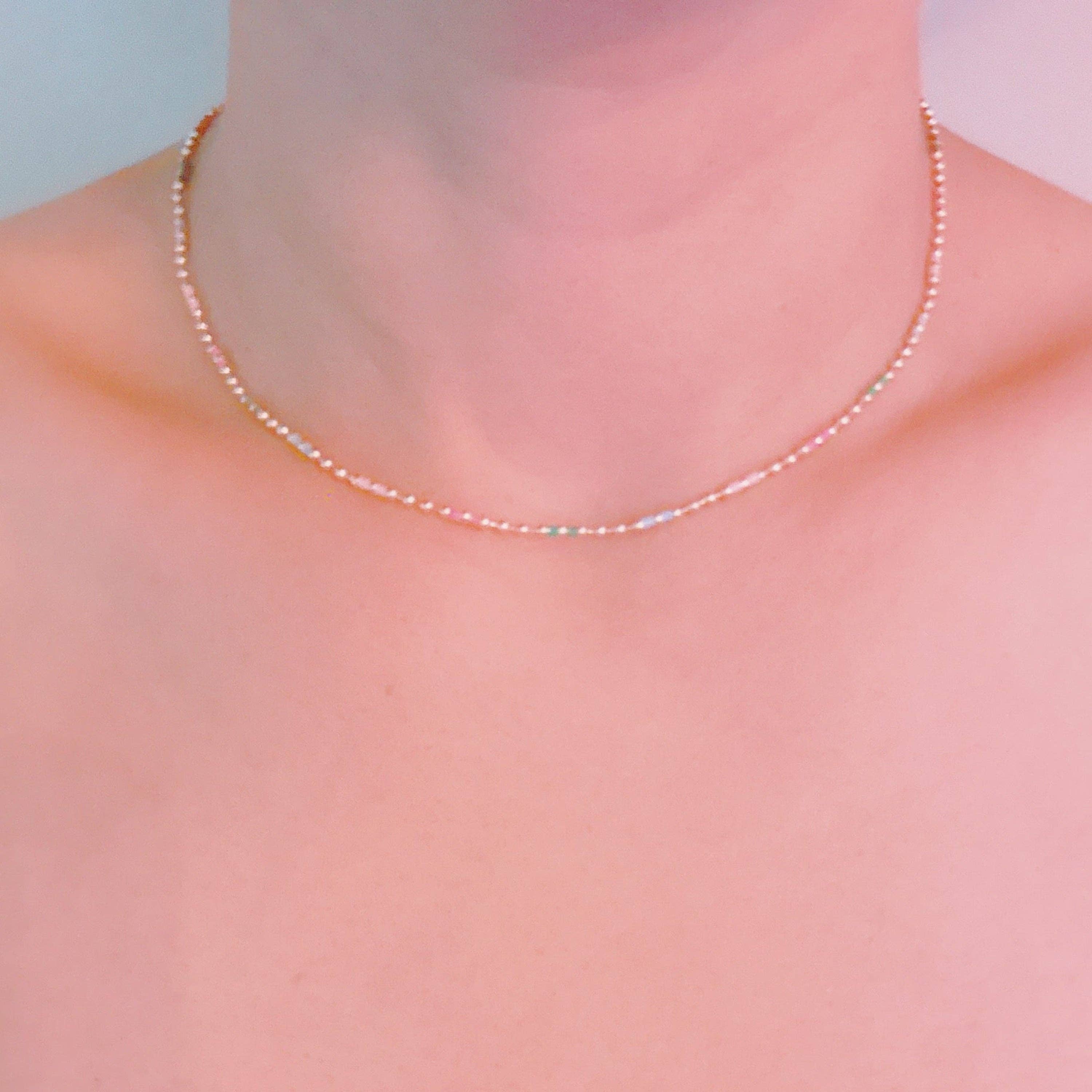 Color Pop Ball Chain Necklace