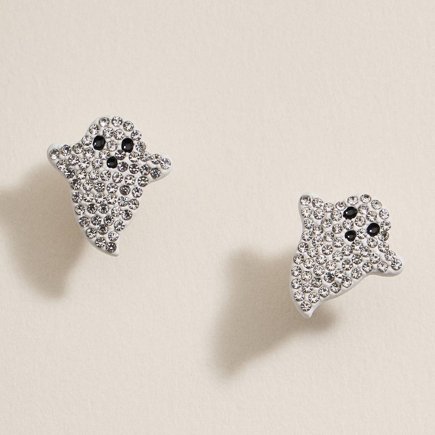 Rhinestone Ghost Stud Earrings