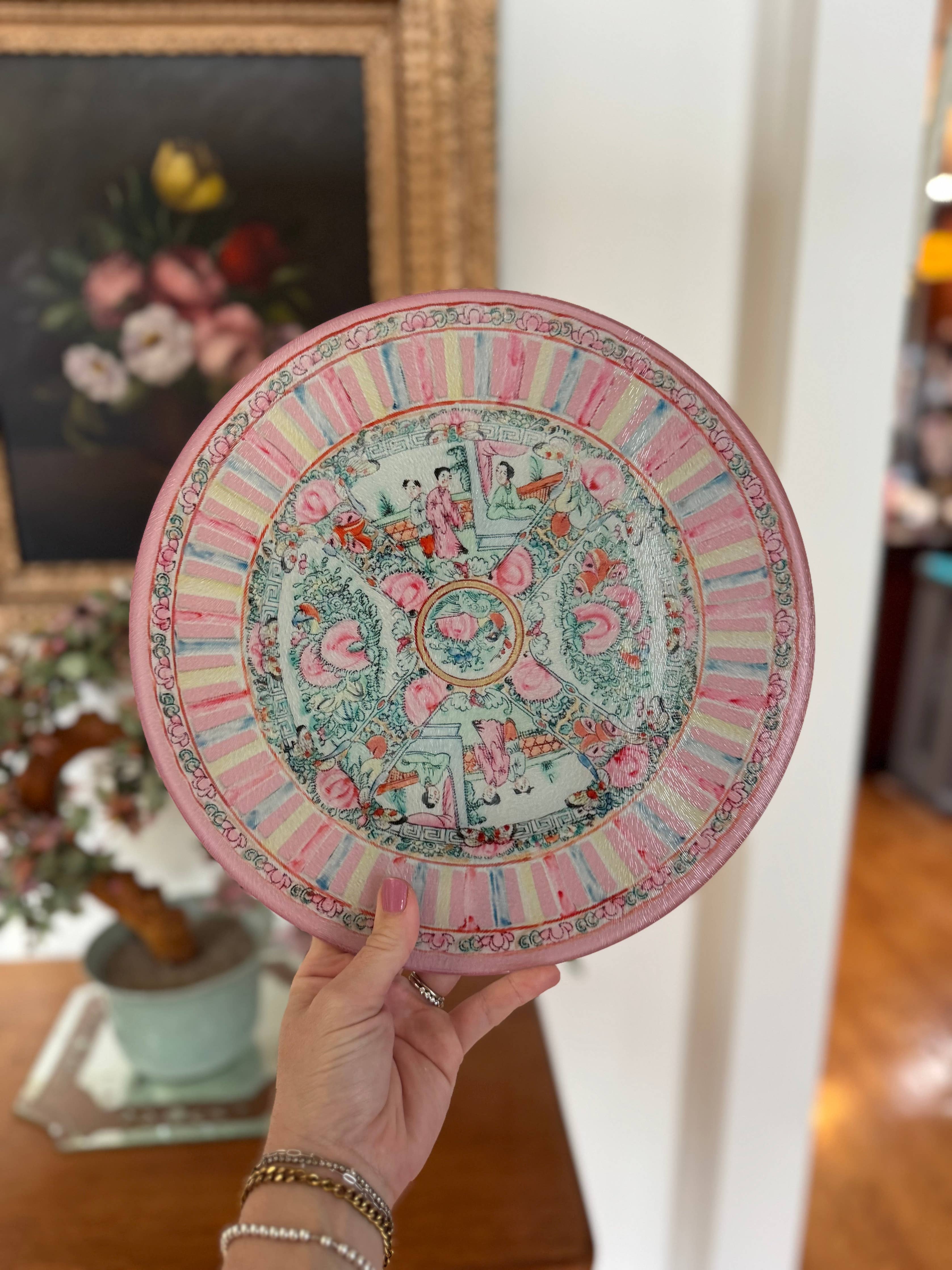 Grandmillennial China Plate Cutting Board