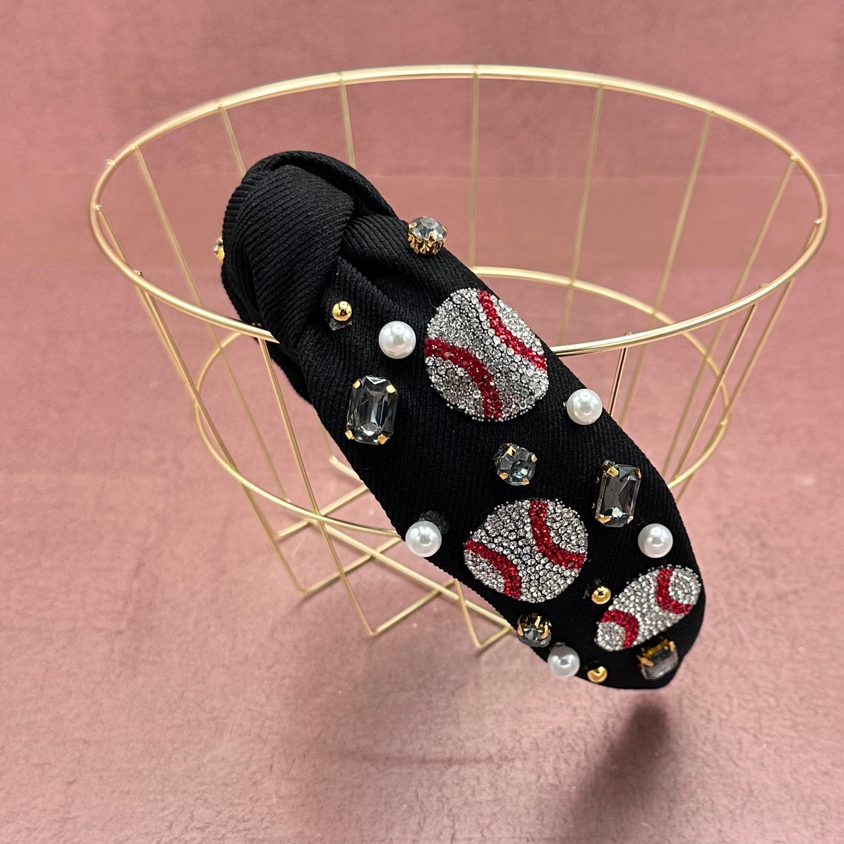 Rhinestone Baseball Headband