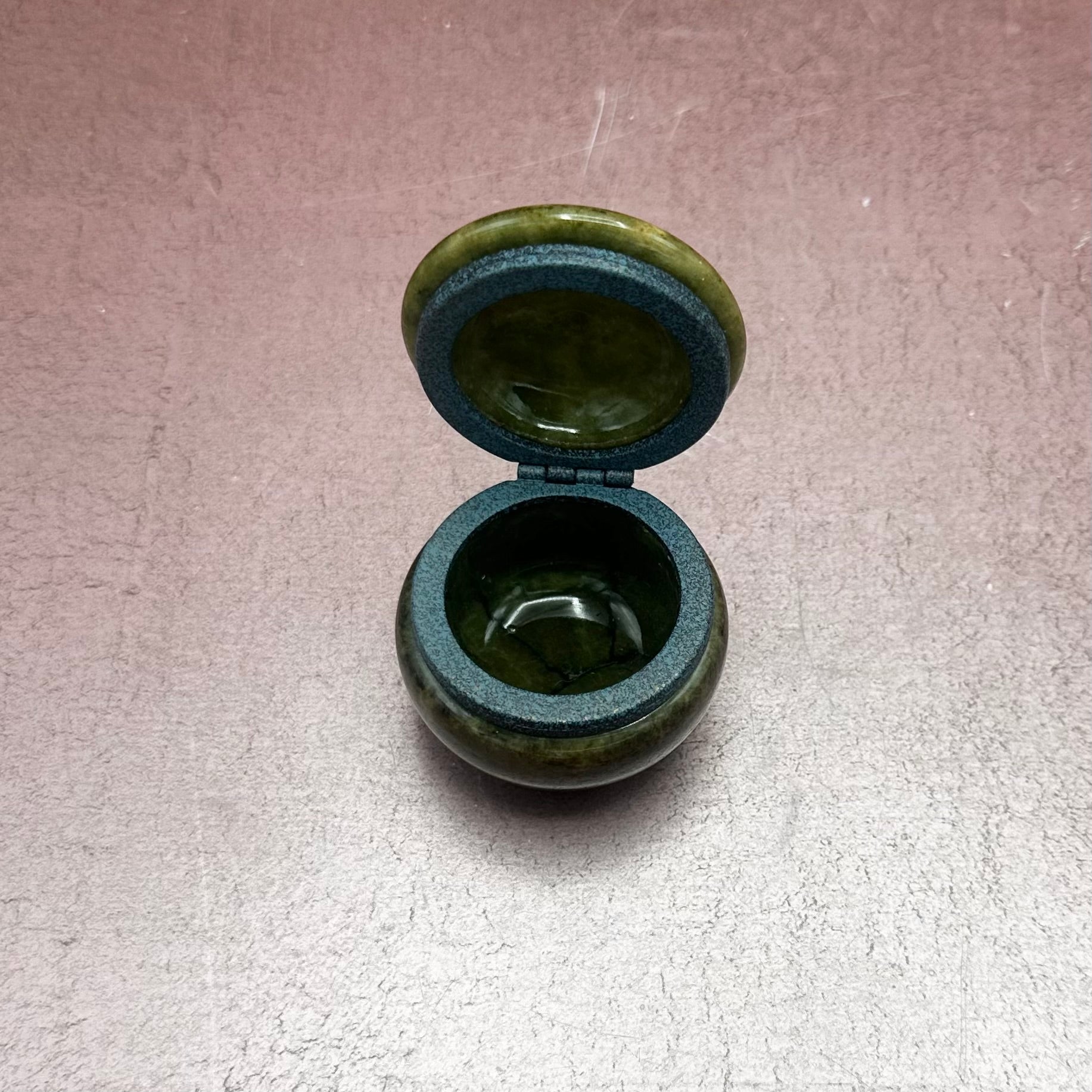 X-small Green Stone Trinket Box