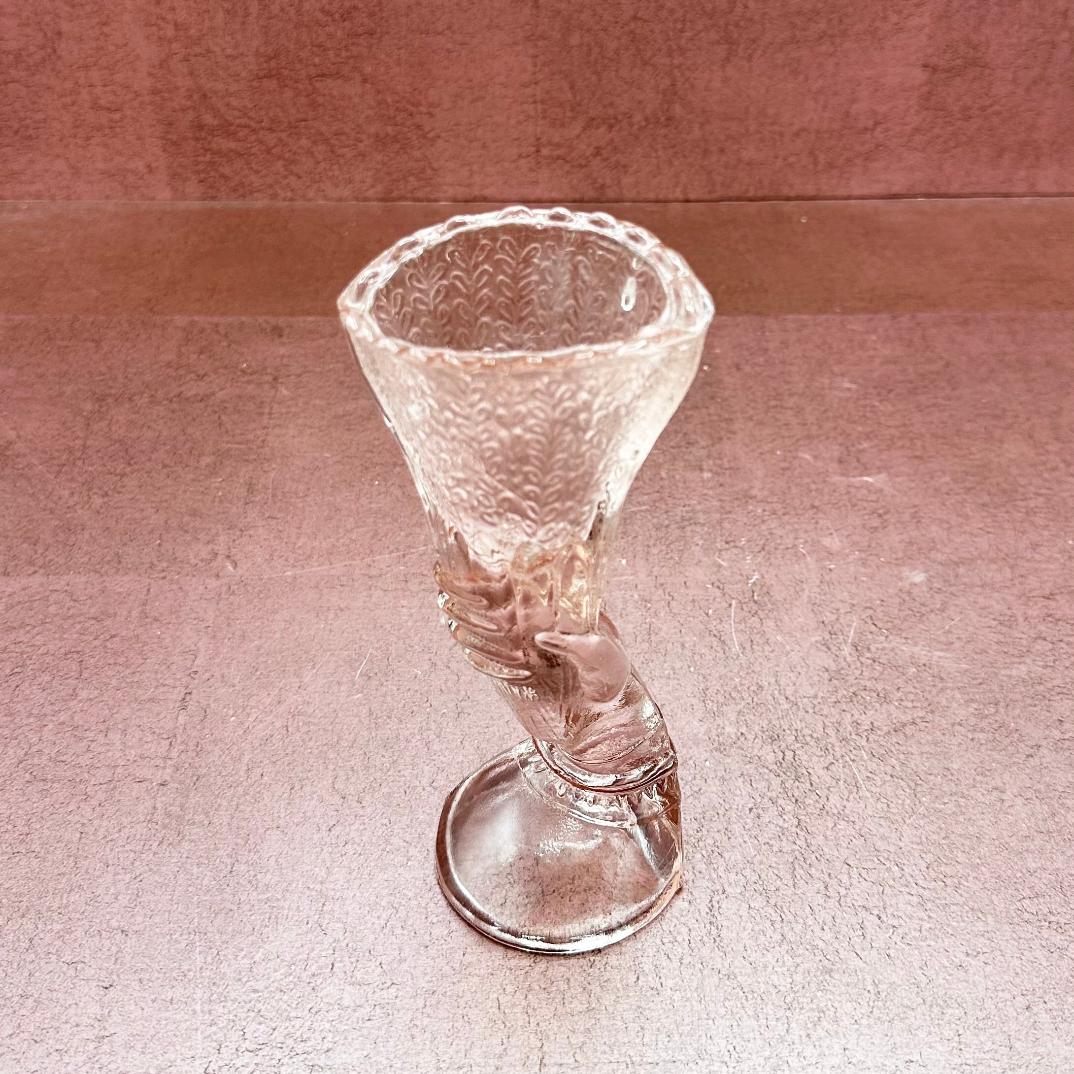 Pink Glass Hand Vase