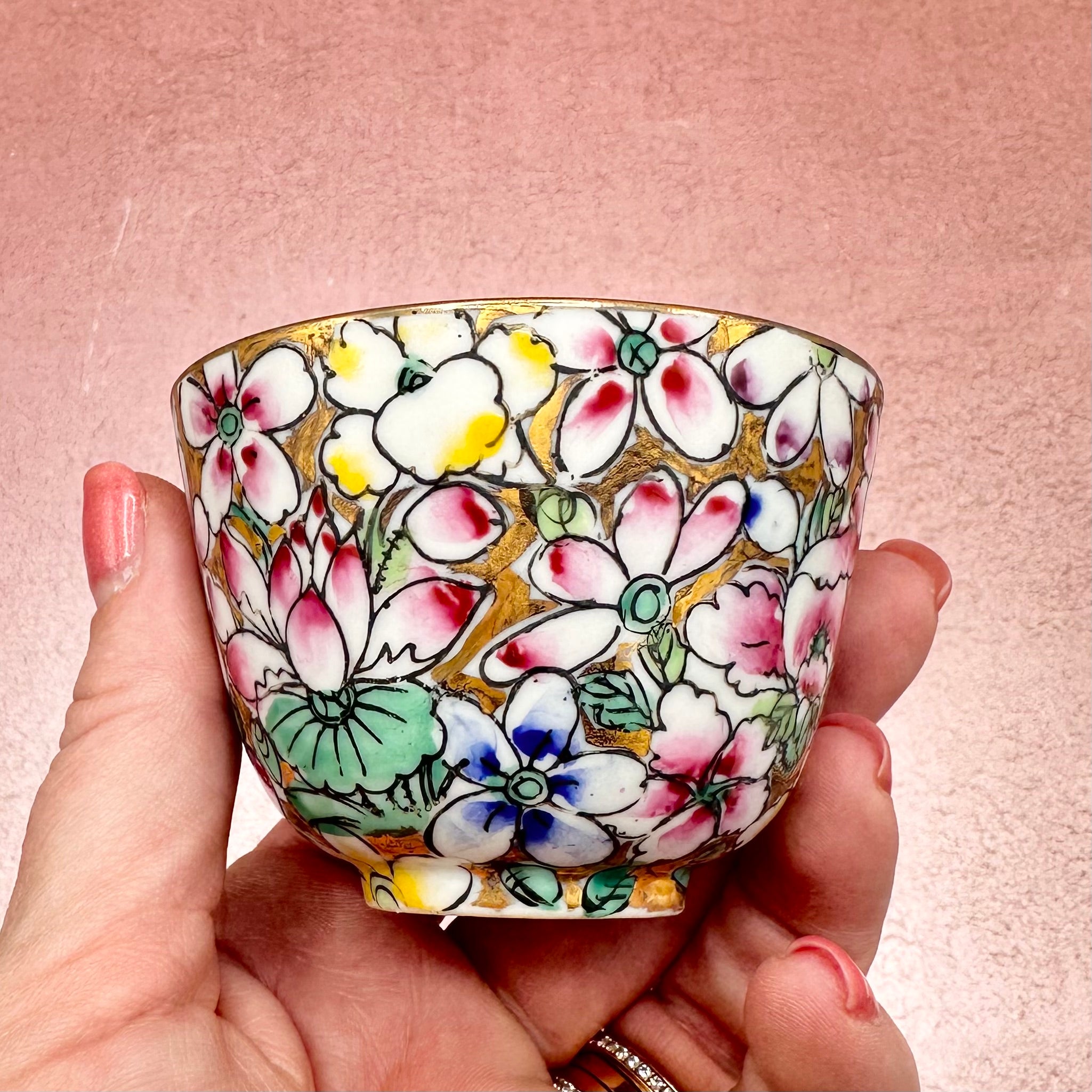 1000 Flowers Sake Cup Candle