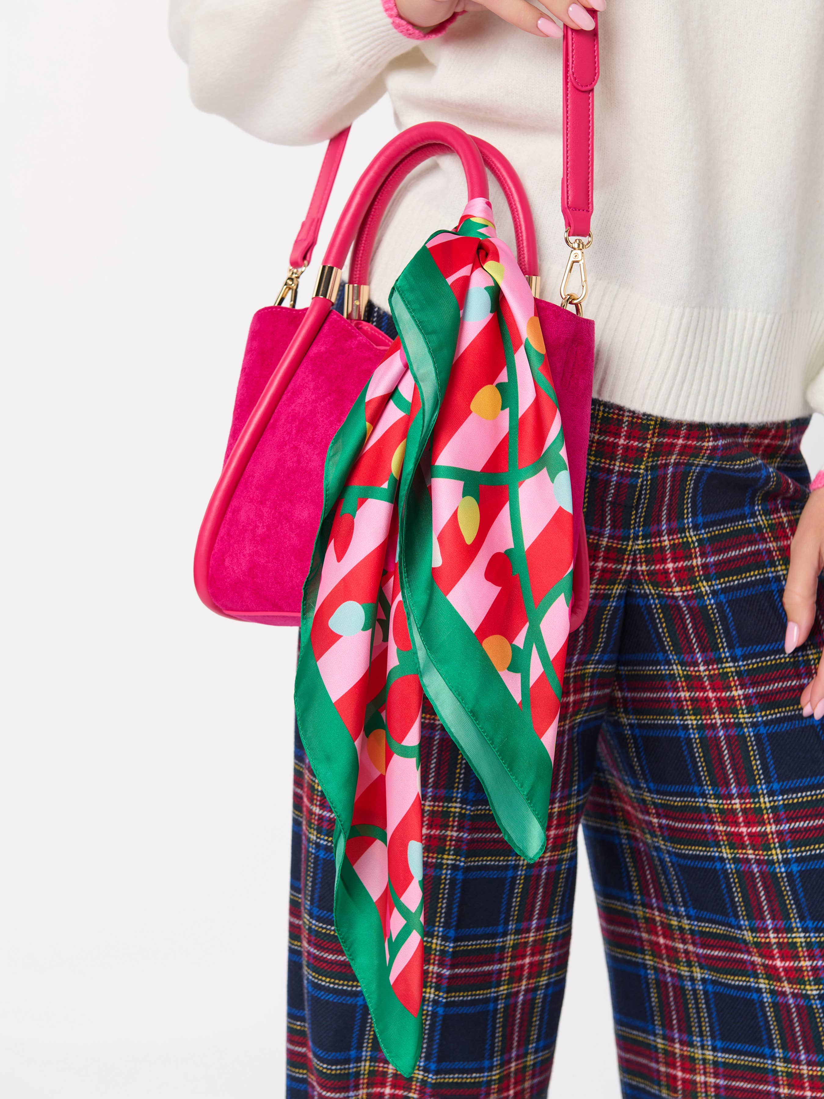 Festive String Lights Square Scarf