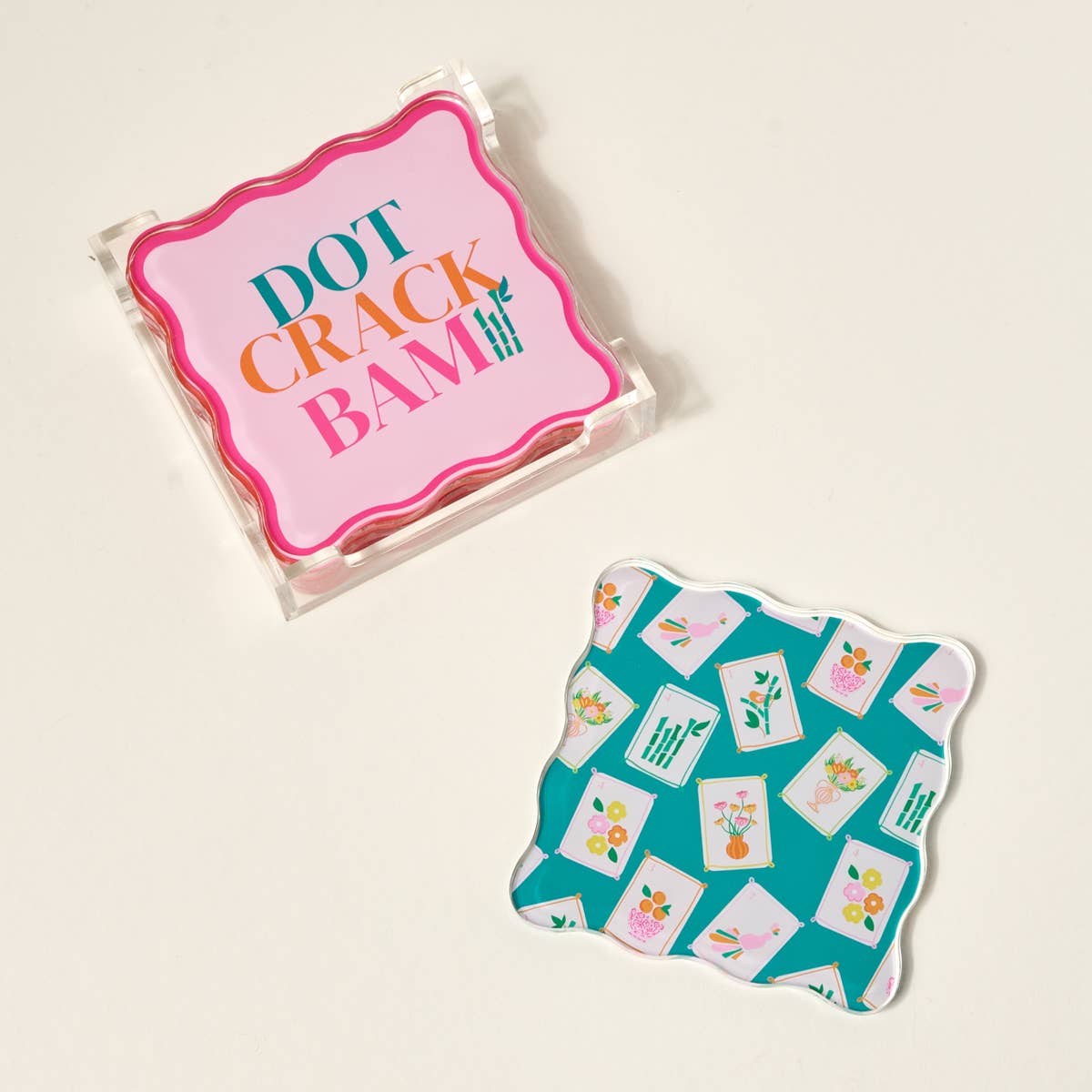 It's Mahj Time Acrylic Coaster Set