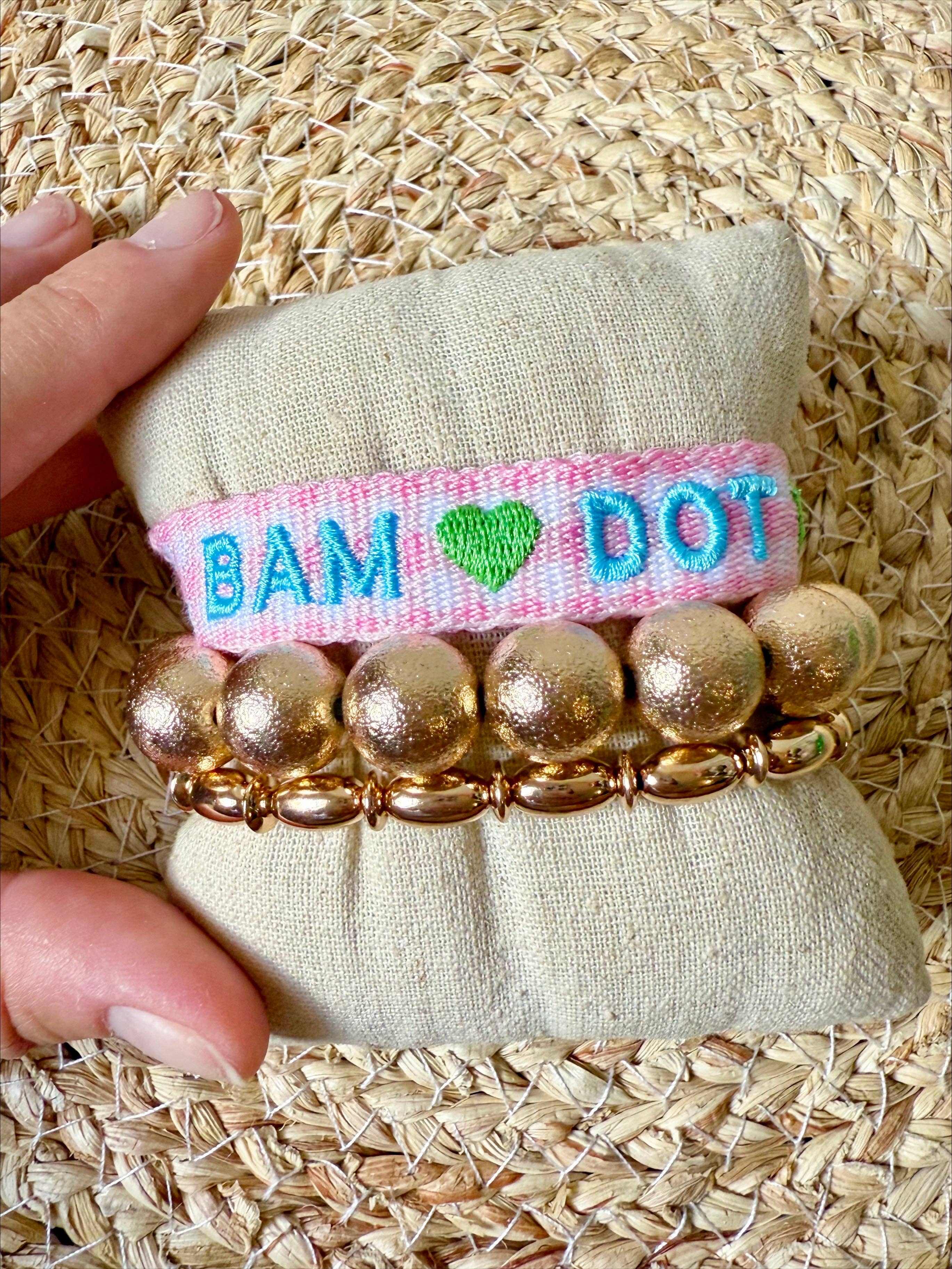 Bam Dot Crak Woven Adjustable Bracelet