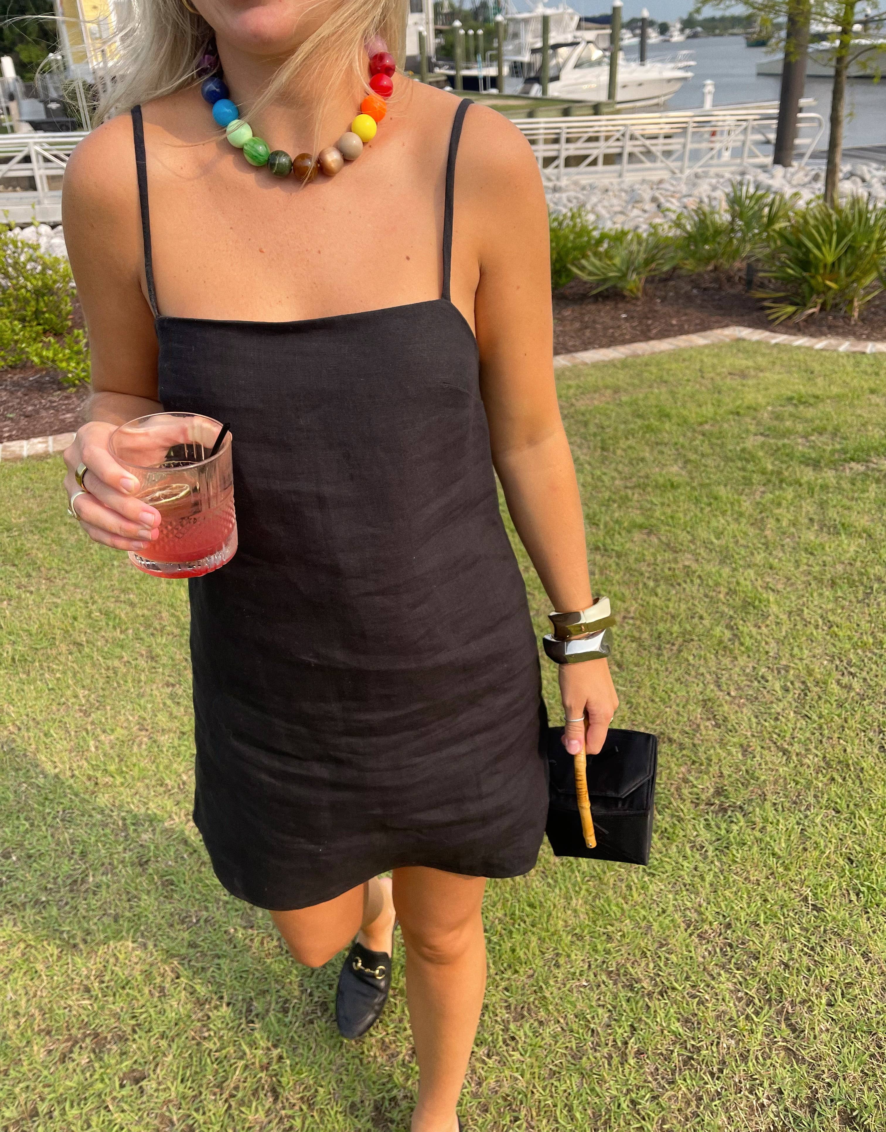 Chunky Beaded Necklace Happiness