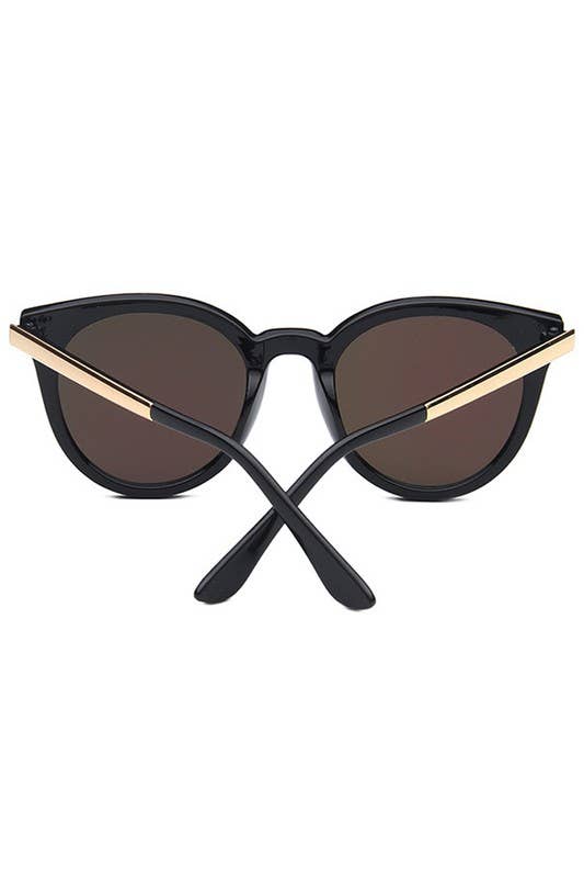 Rounded Fashion Sunglasses Black