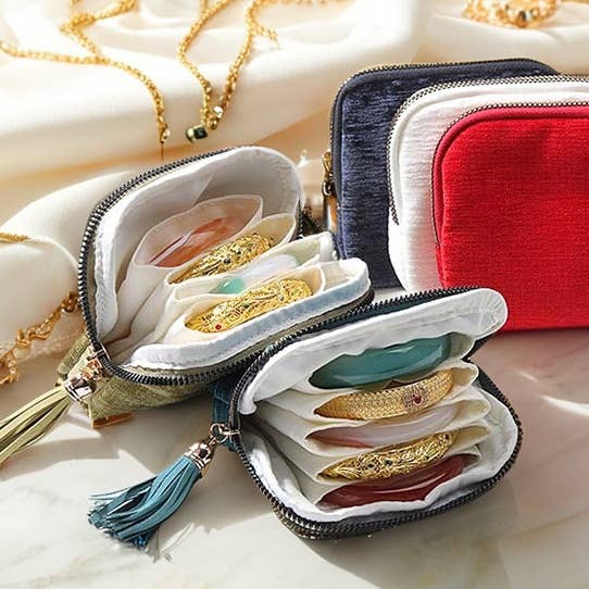 Soft Zipper Jewelry Accordion Organizer