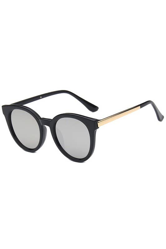 Rounded Fashion Sunglasses Black