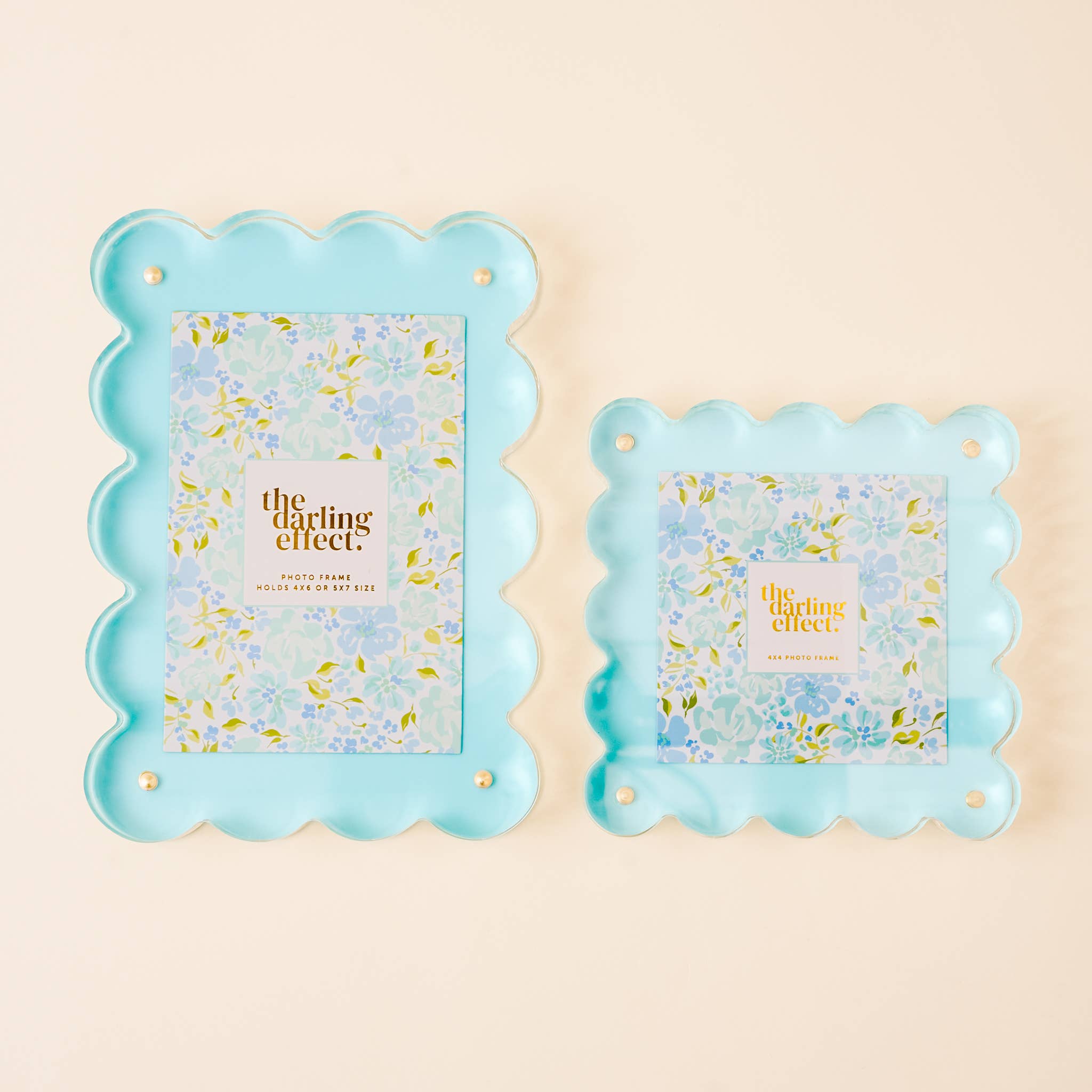 Rectangle Scalloped Acrylic Frame