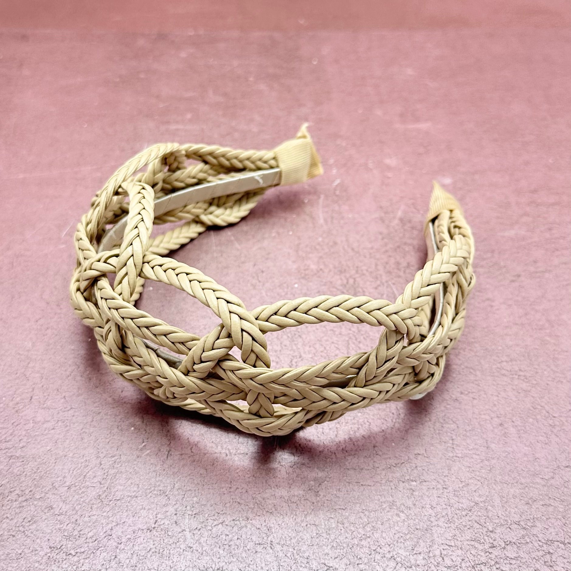 Braided Faux Leather Headband