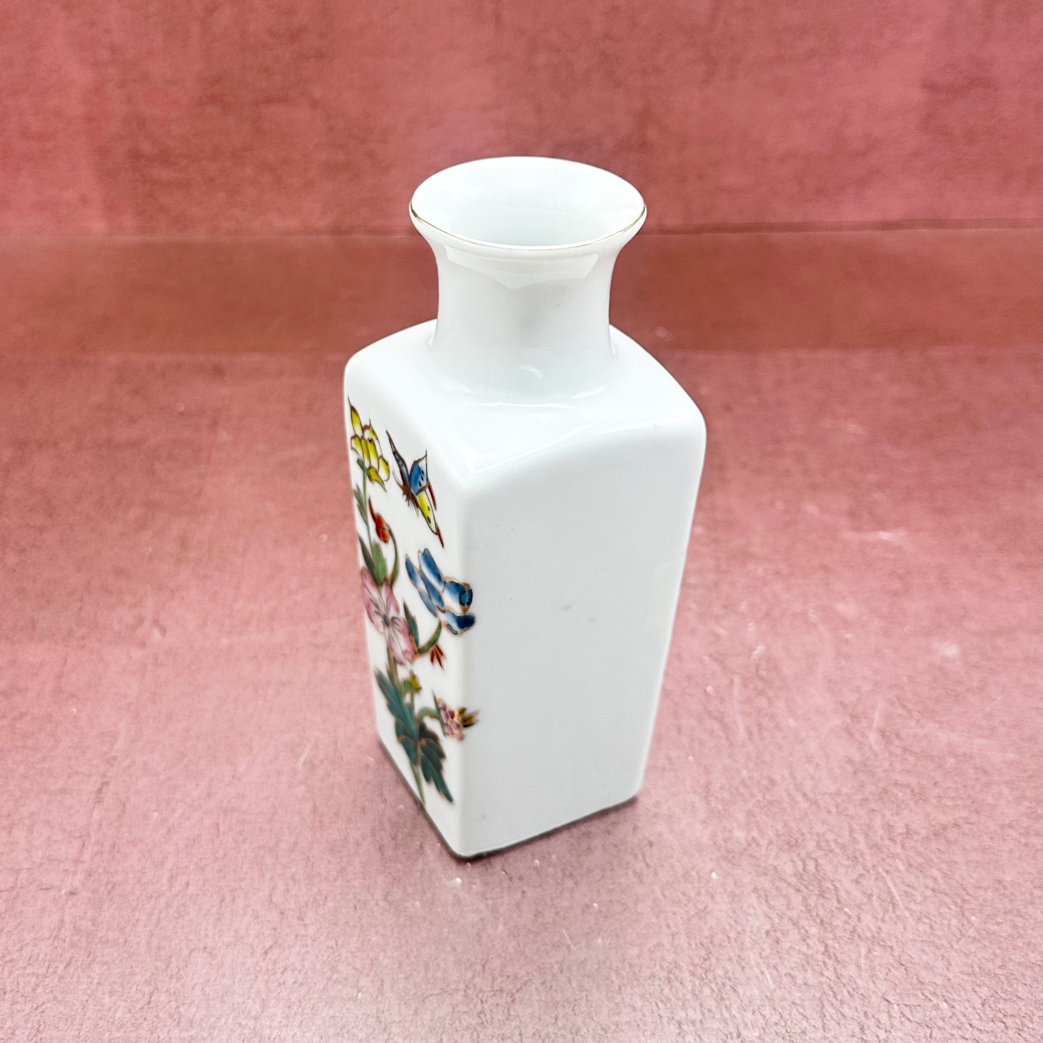 Colorful Floral Butterfly Vase