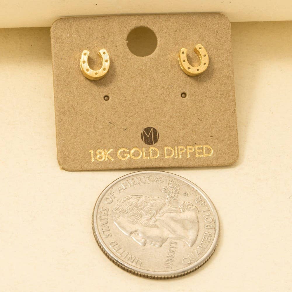 Lucky Horseshoe Stud Earrings