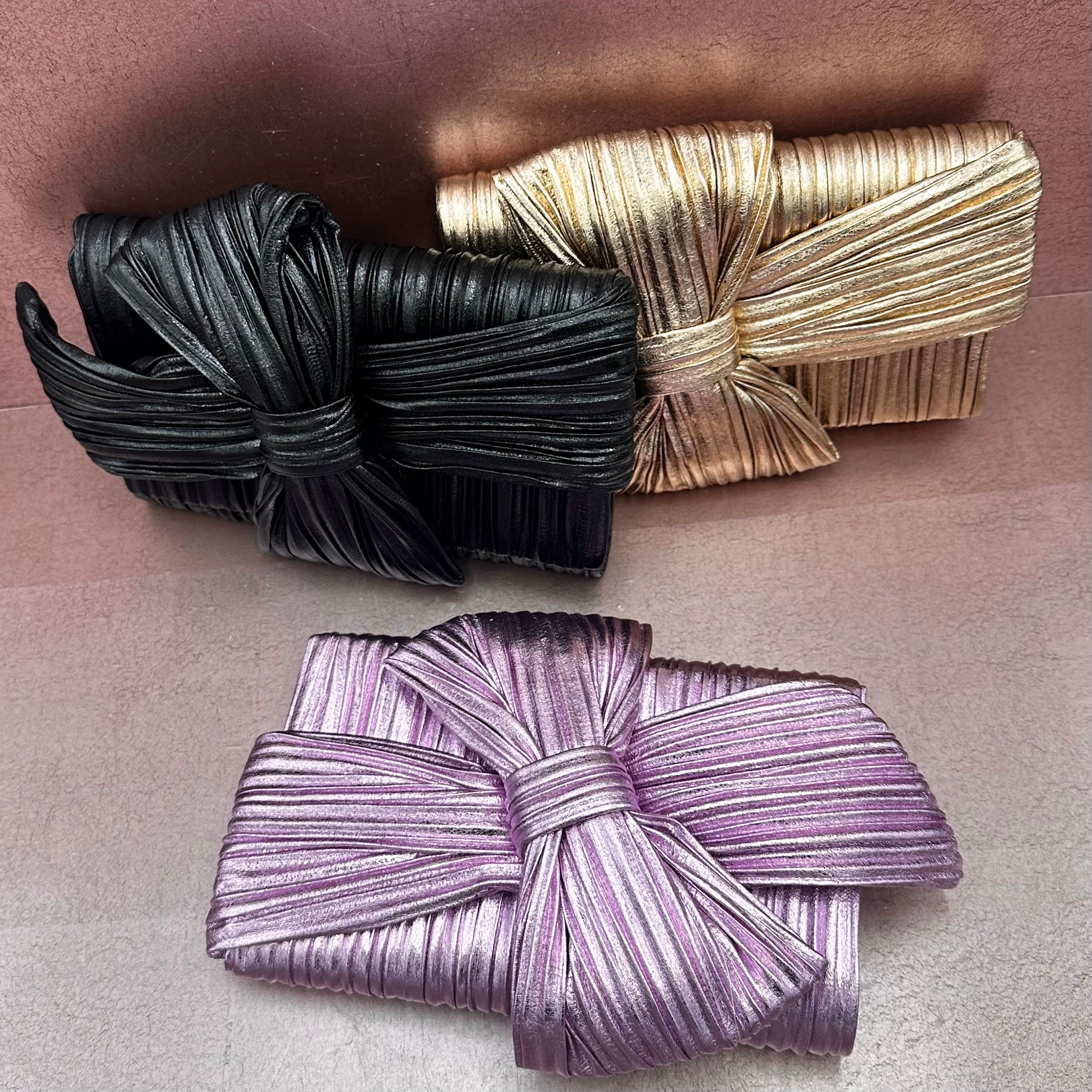 Metallic Bow Purse