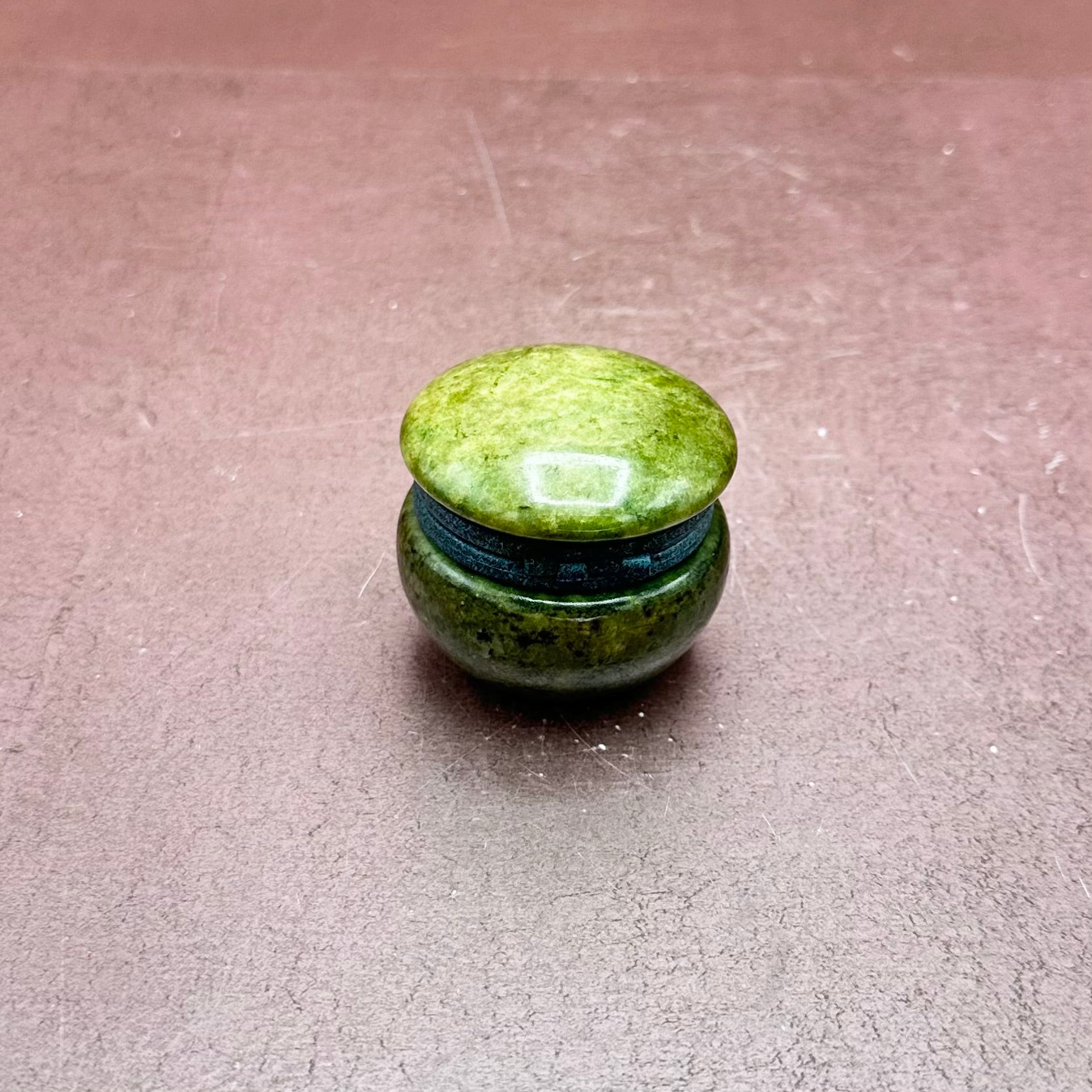 X-small Green Stone Trinket Box