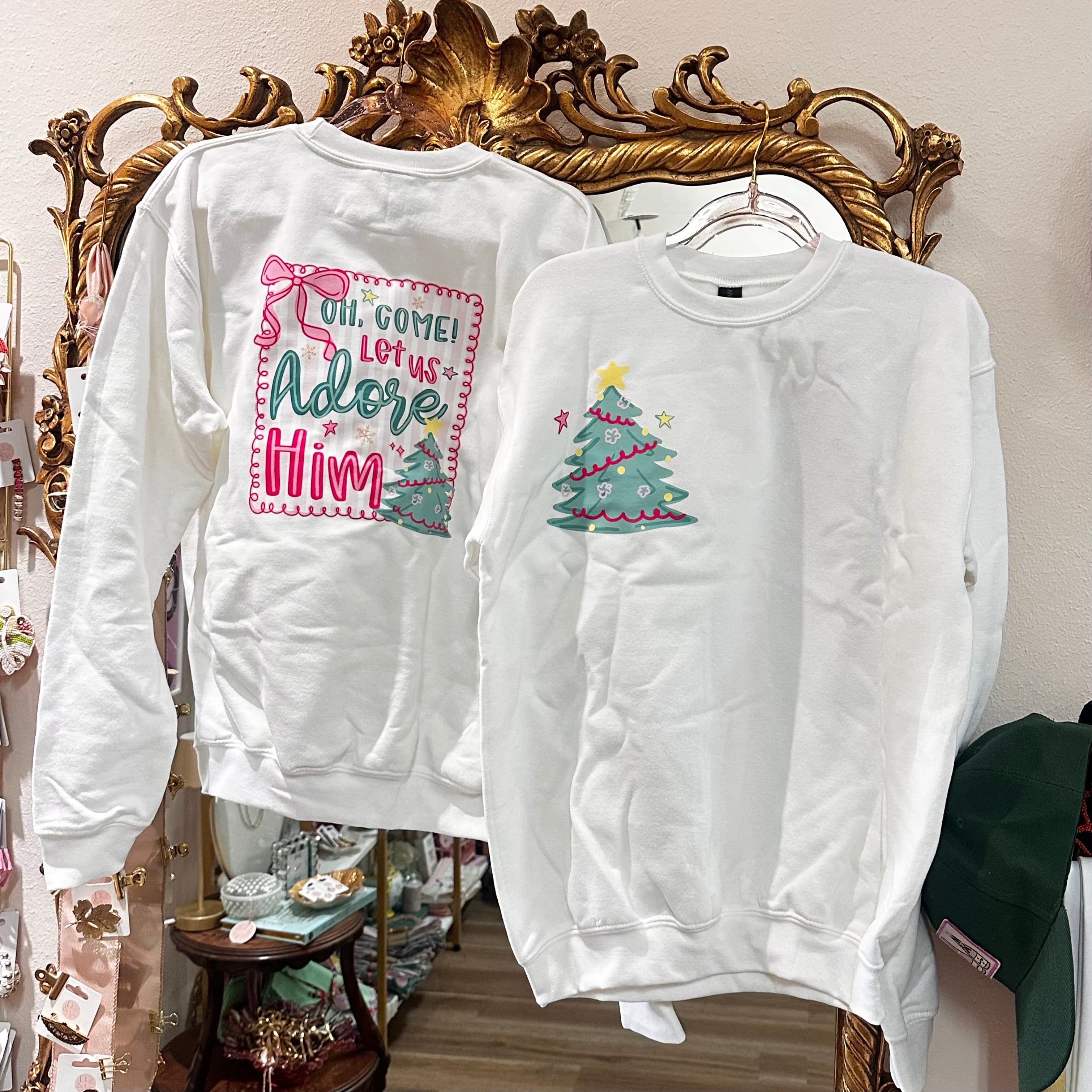 O Come Let Us Adore Him Sweatshirt