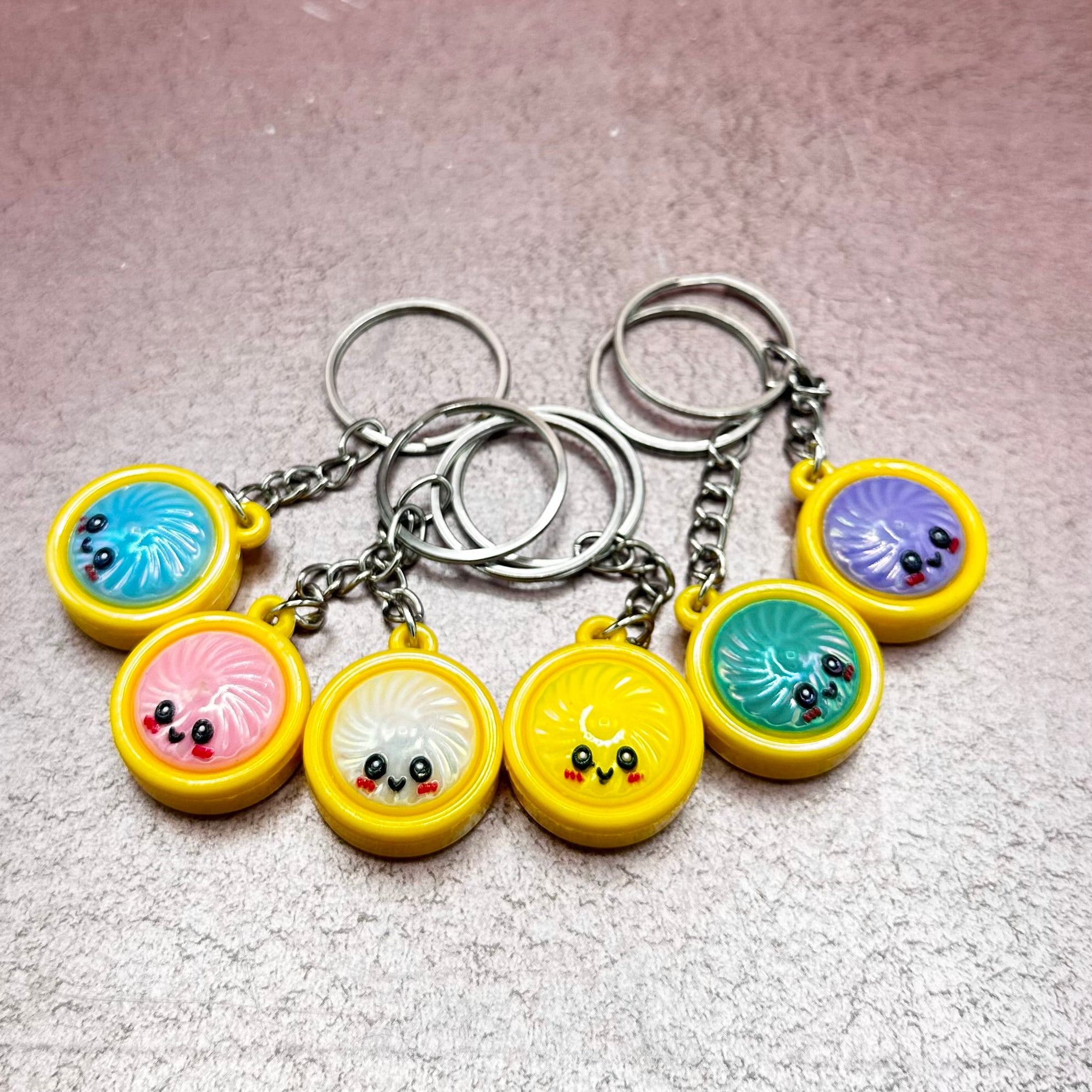Mini Iridescent Dumpling Keychains