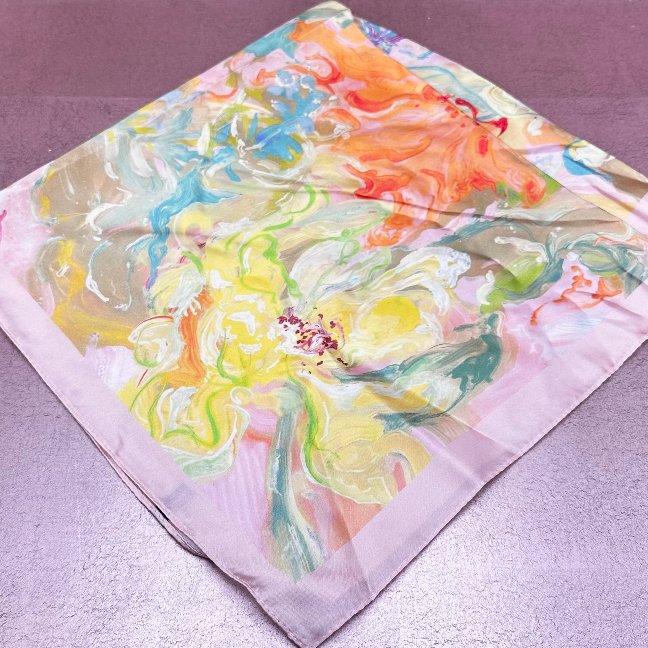 Fall Colored Abstract Marbled Scarf