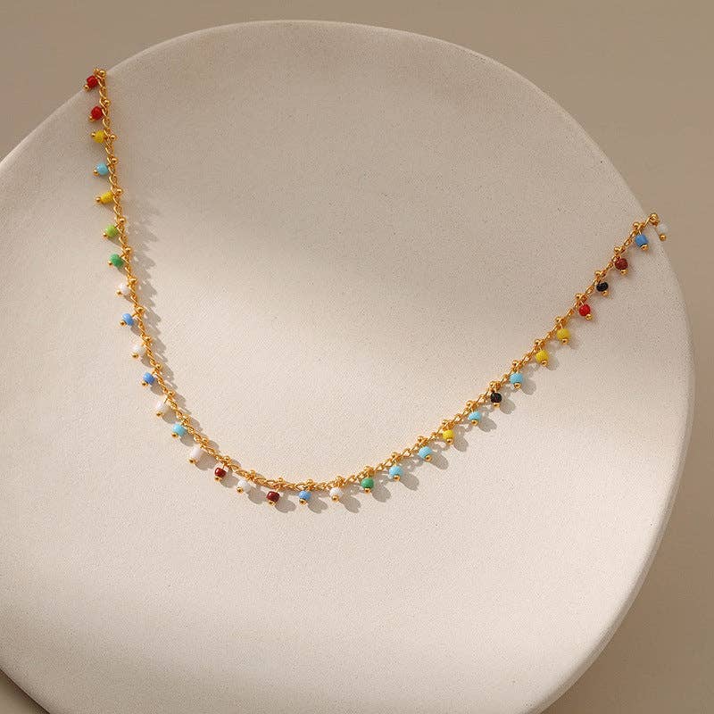 Colorful Rice Beaded Necklace