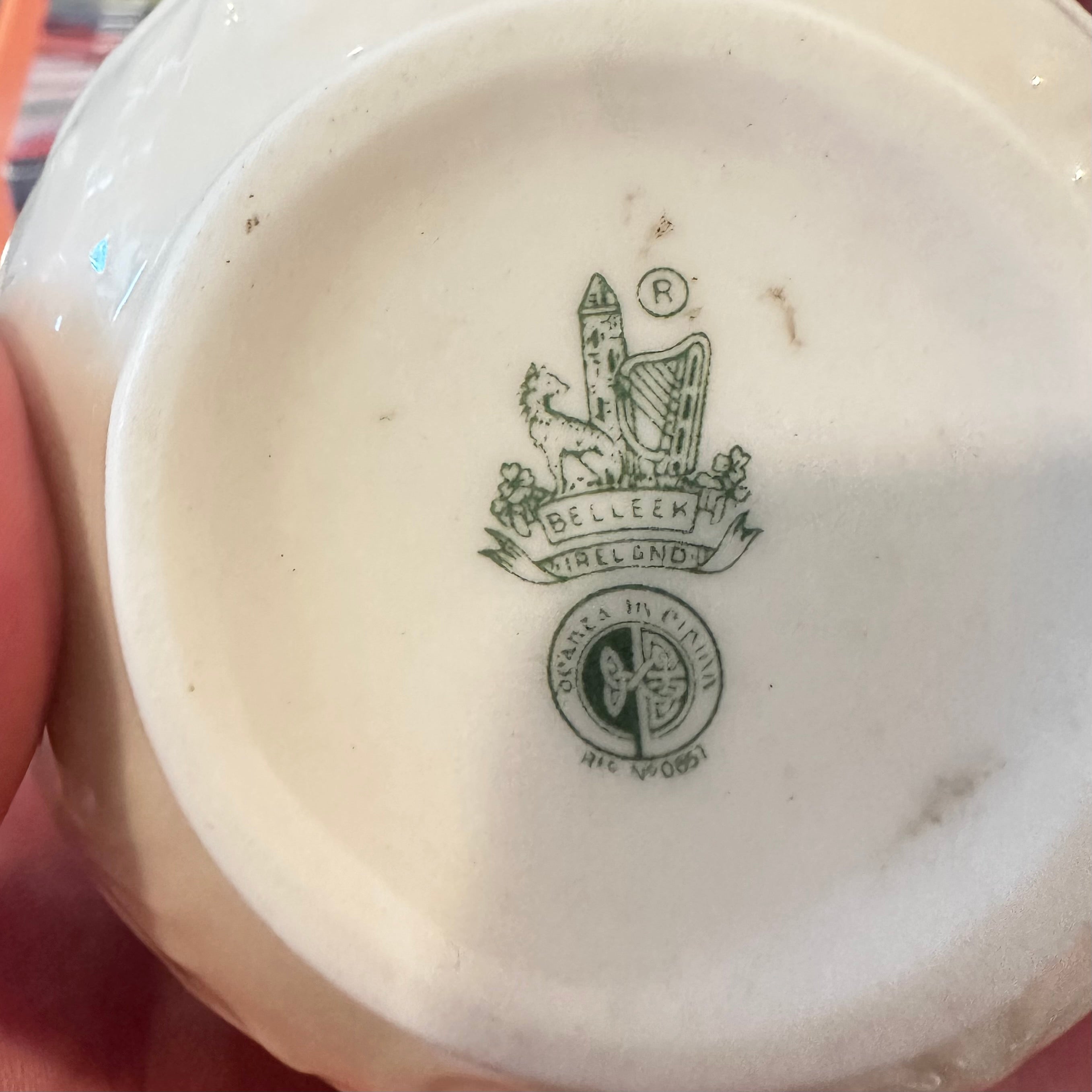 Belleek Three Clover Small Cream Vase