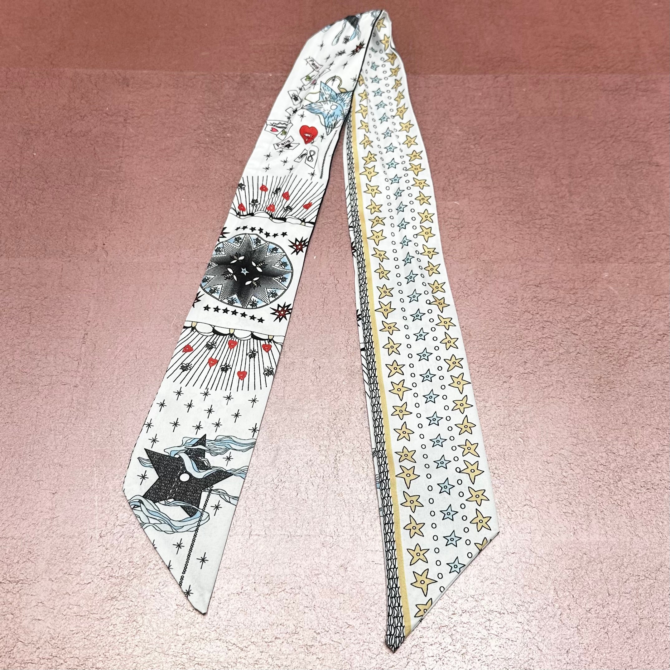 Le Monde Print Twilly Scarf