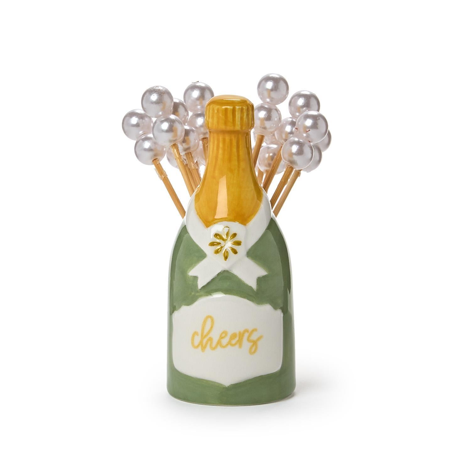Champagne Bottle Pick Holder w/ 20 Picks