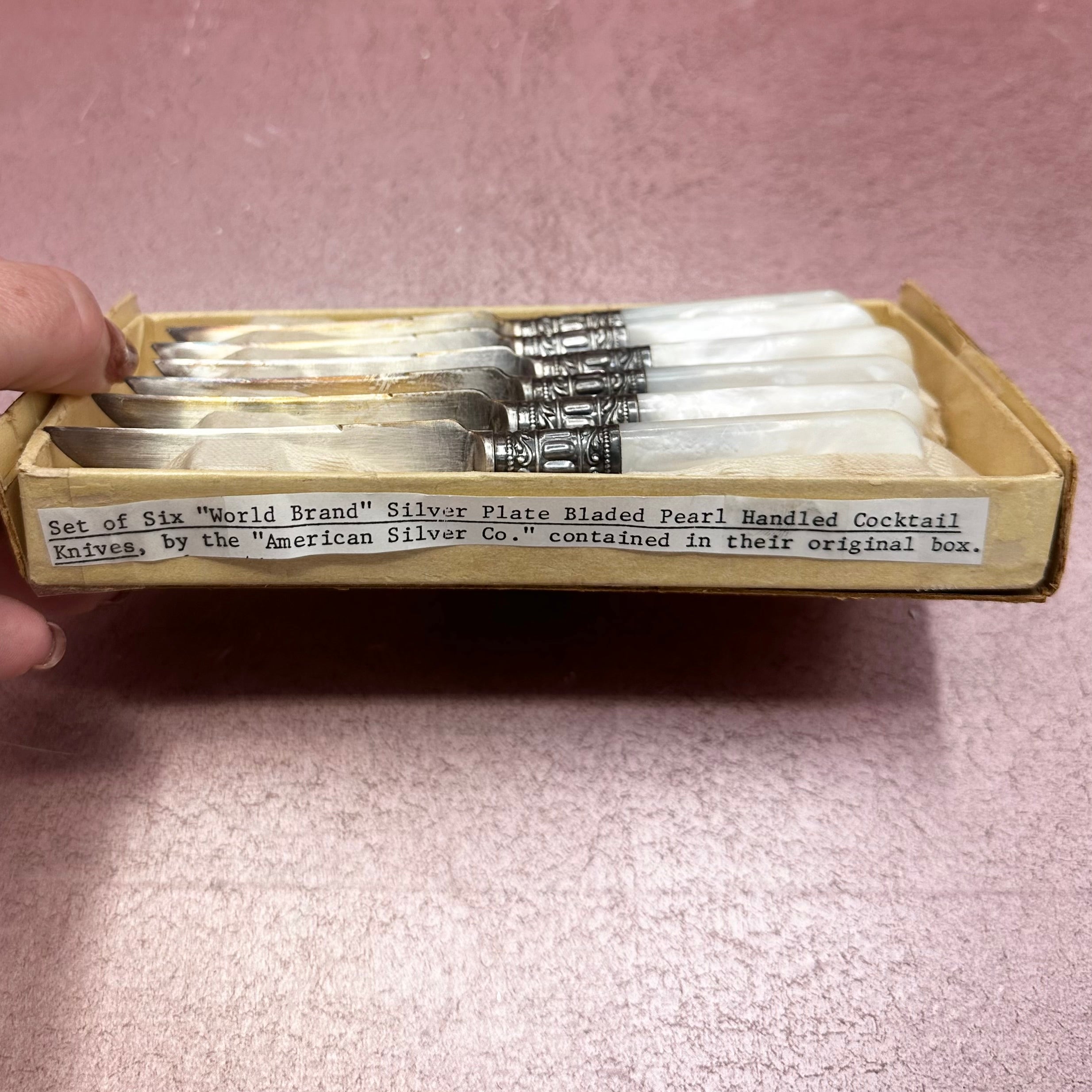 Knife Silver w/ Ivory Set of 6