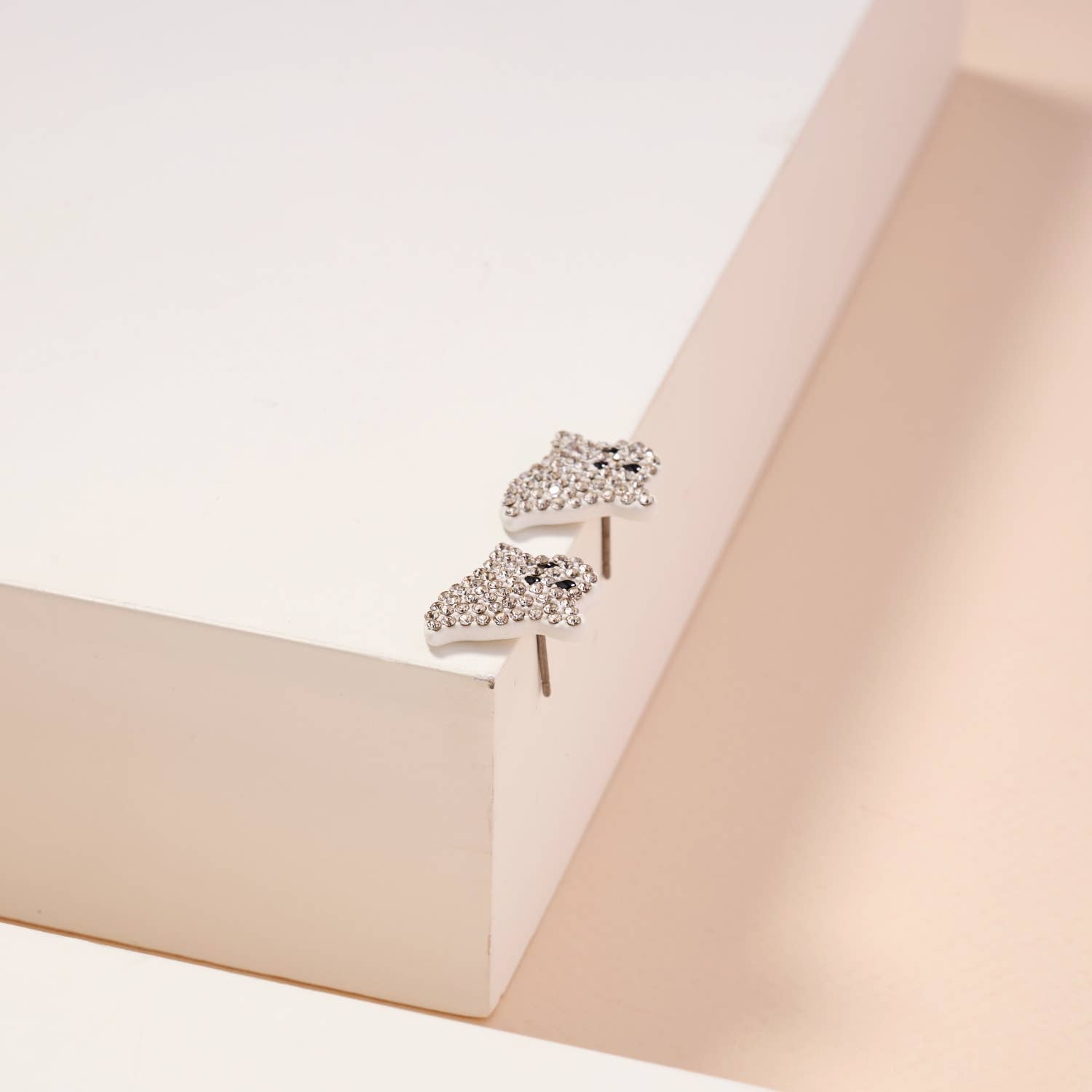 Rhinestone Ghost Stud Earrings