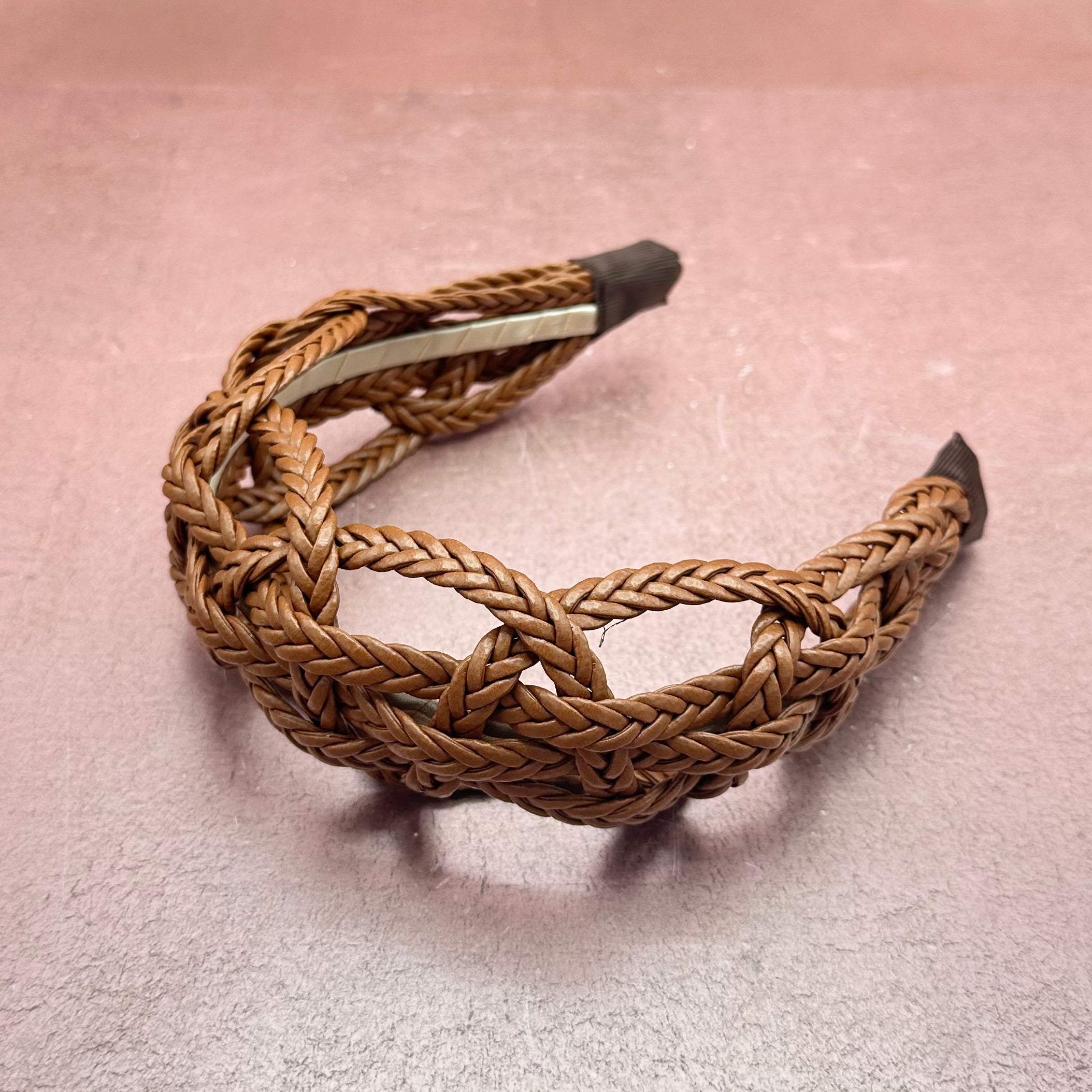 Braided Faux Leather Headband