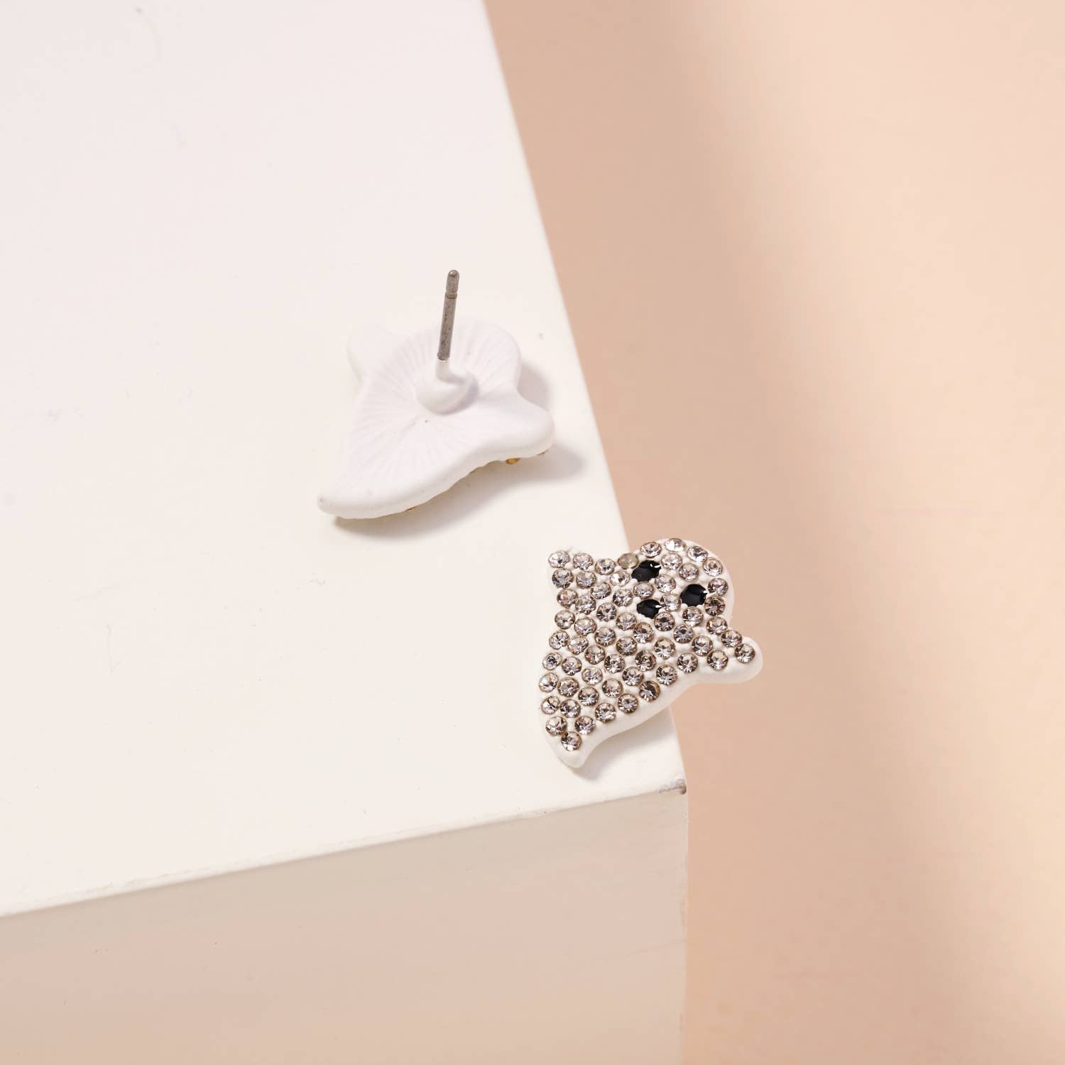 Rhinestone Ghost Stud Earrings