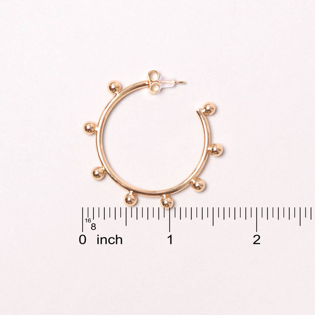 Studded Hoop Earring Large