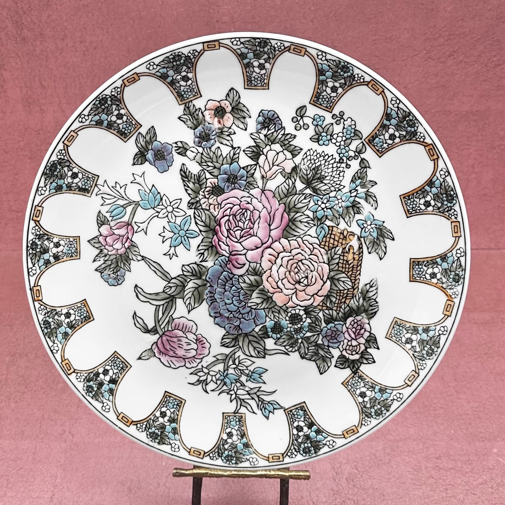Large Macau Style Bouquet Basket Plate