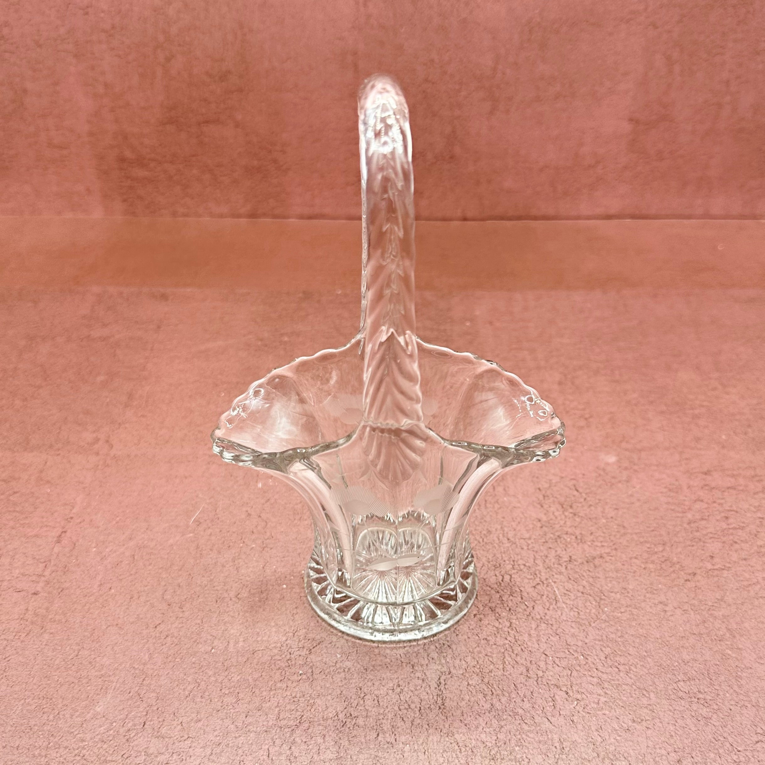 Clear Vintage Glass Basket