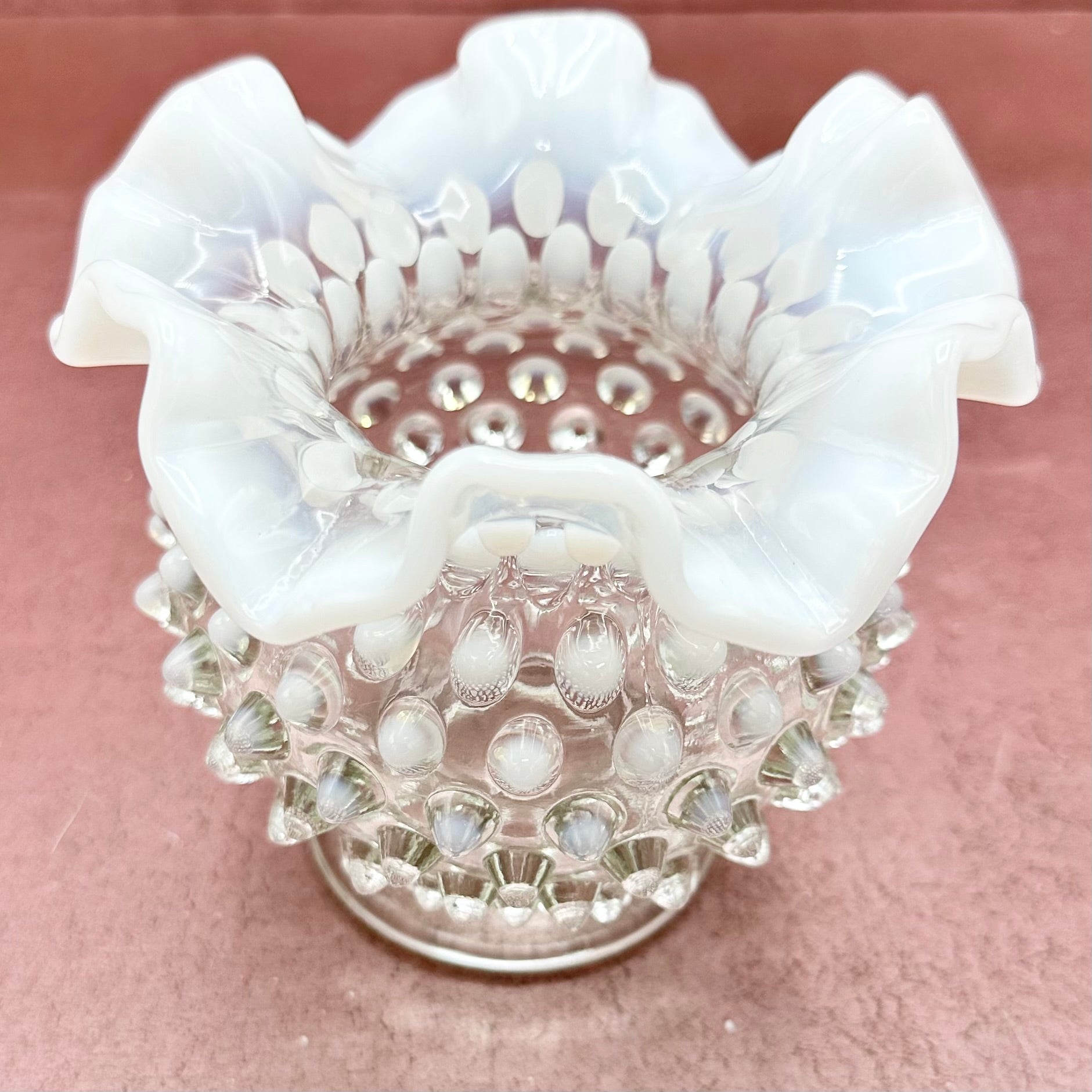 Fenton Hobnail Rose Vase