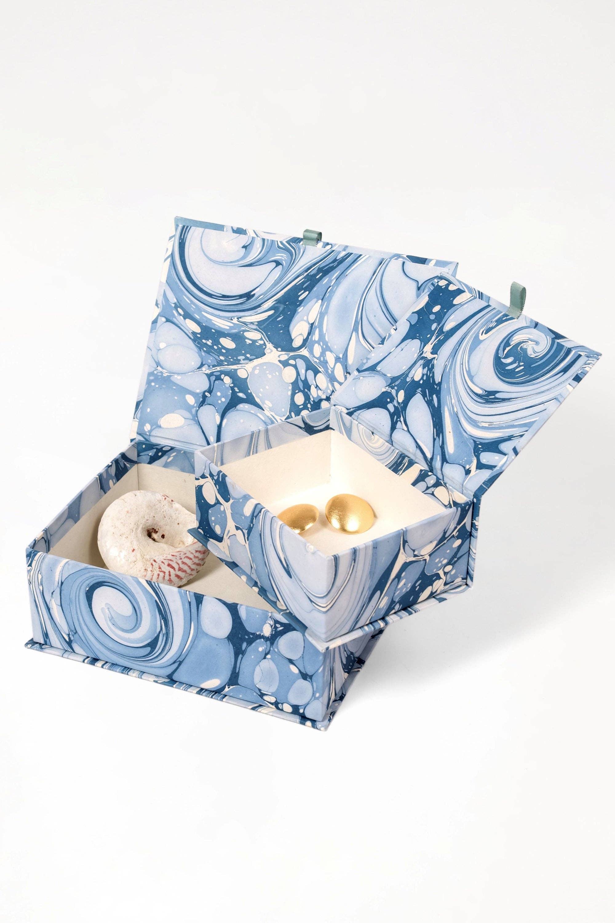 Marbled Keepsake Box Ocean Wave
