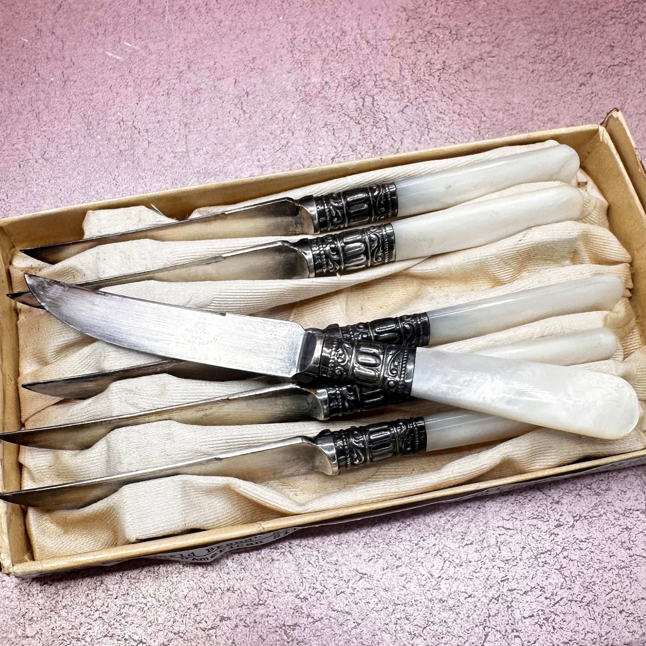 Knife Silver w/ Ivory Set of 6