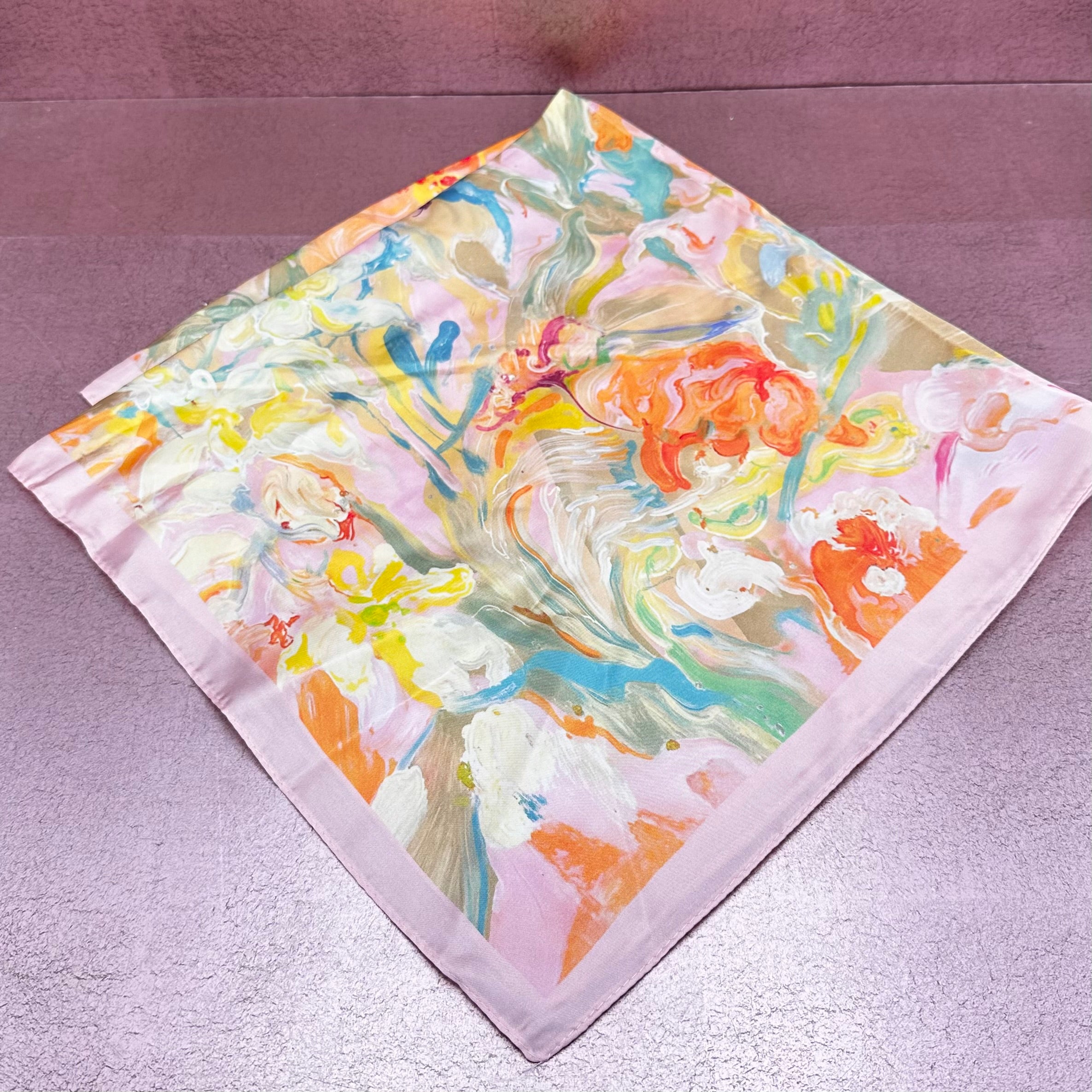 Fall Colored Abstract Marbled Scarf