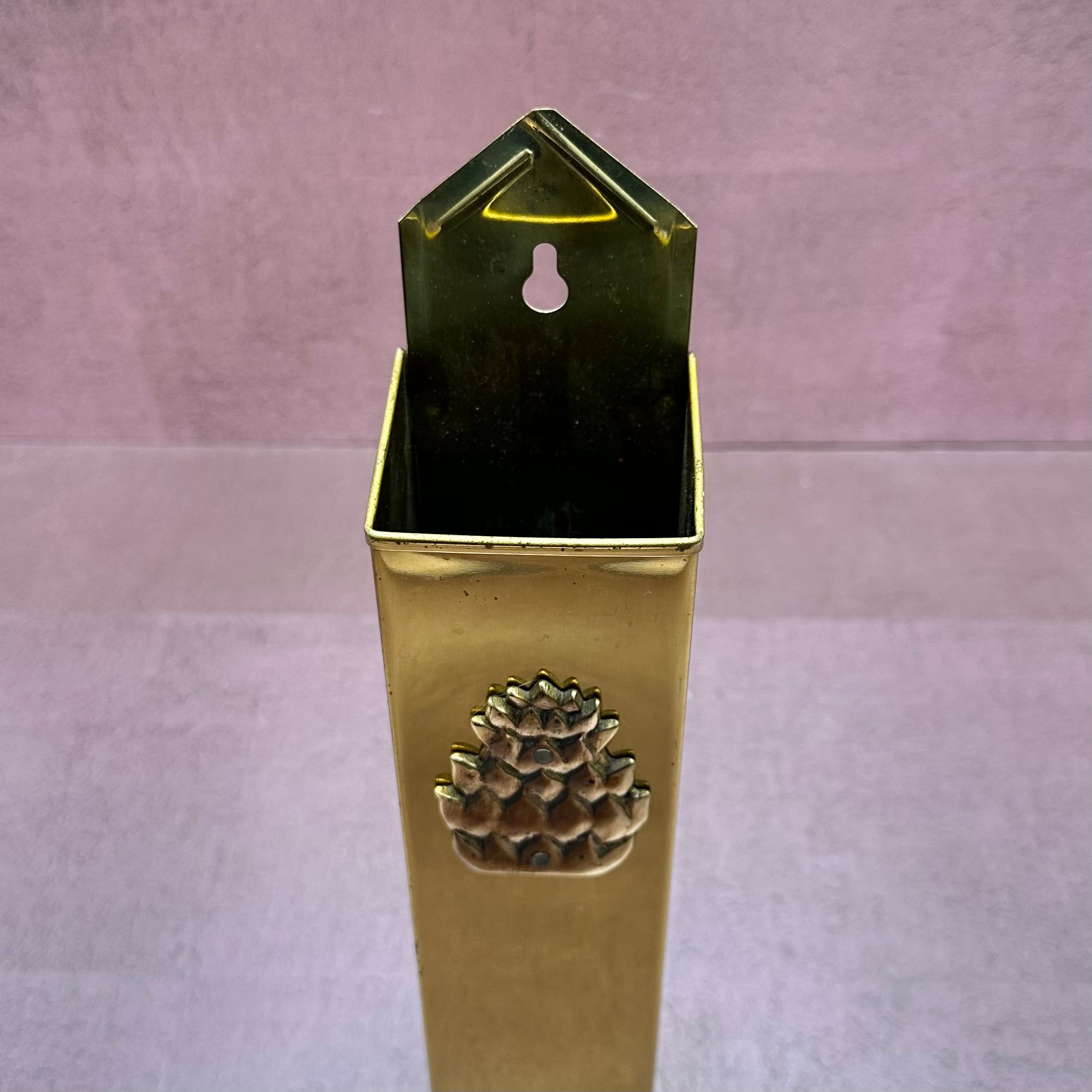 Brass Artichoke Fireplace Match Box