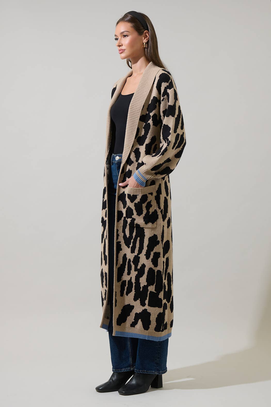 City Girl Leopard Duster Cardigan