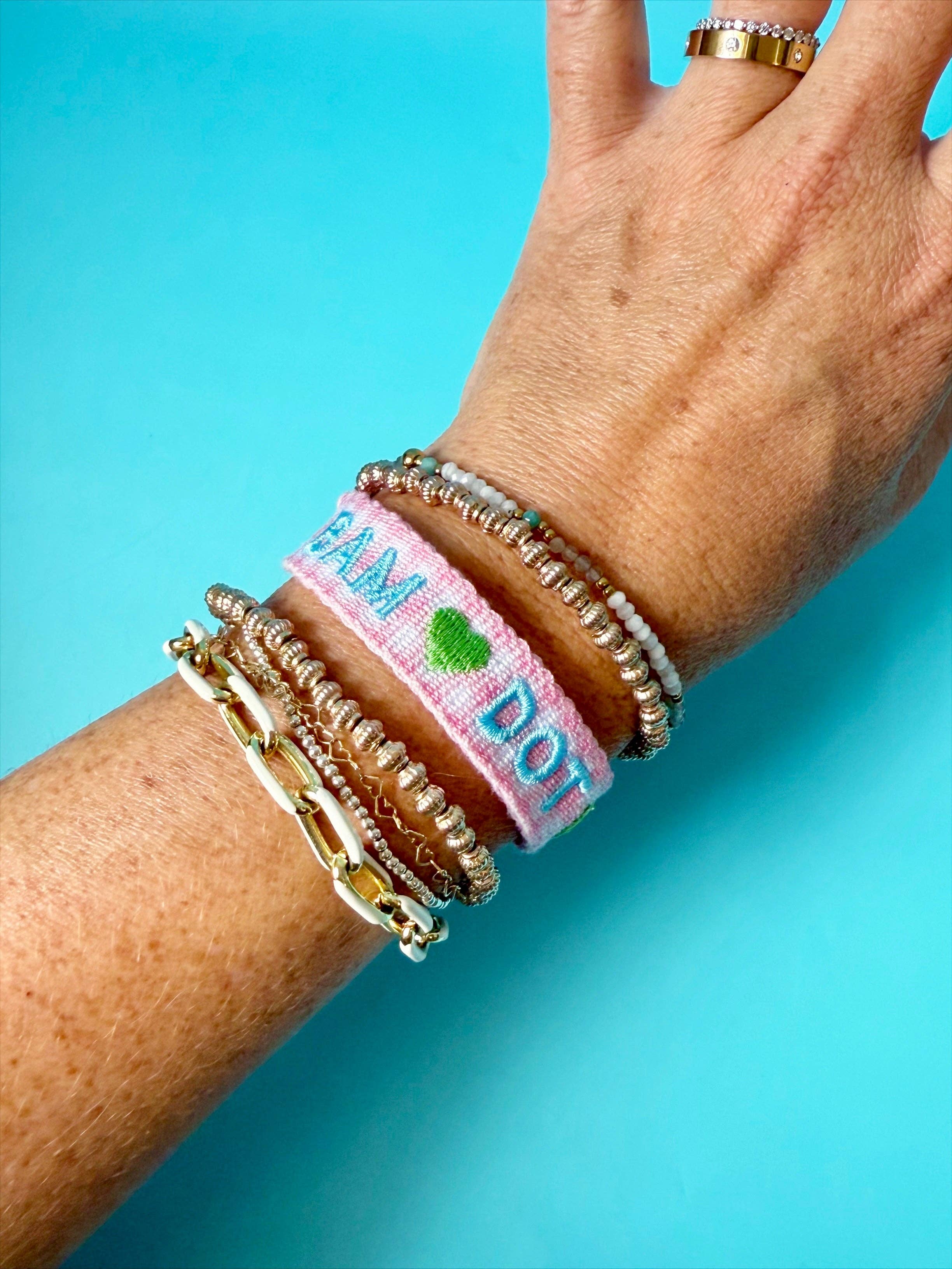 Bam Dot Crak Woven Adjustable Bracelet