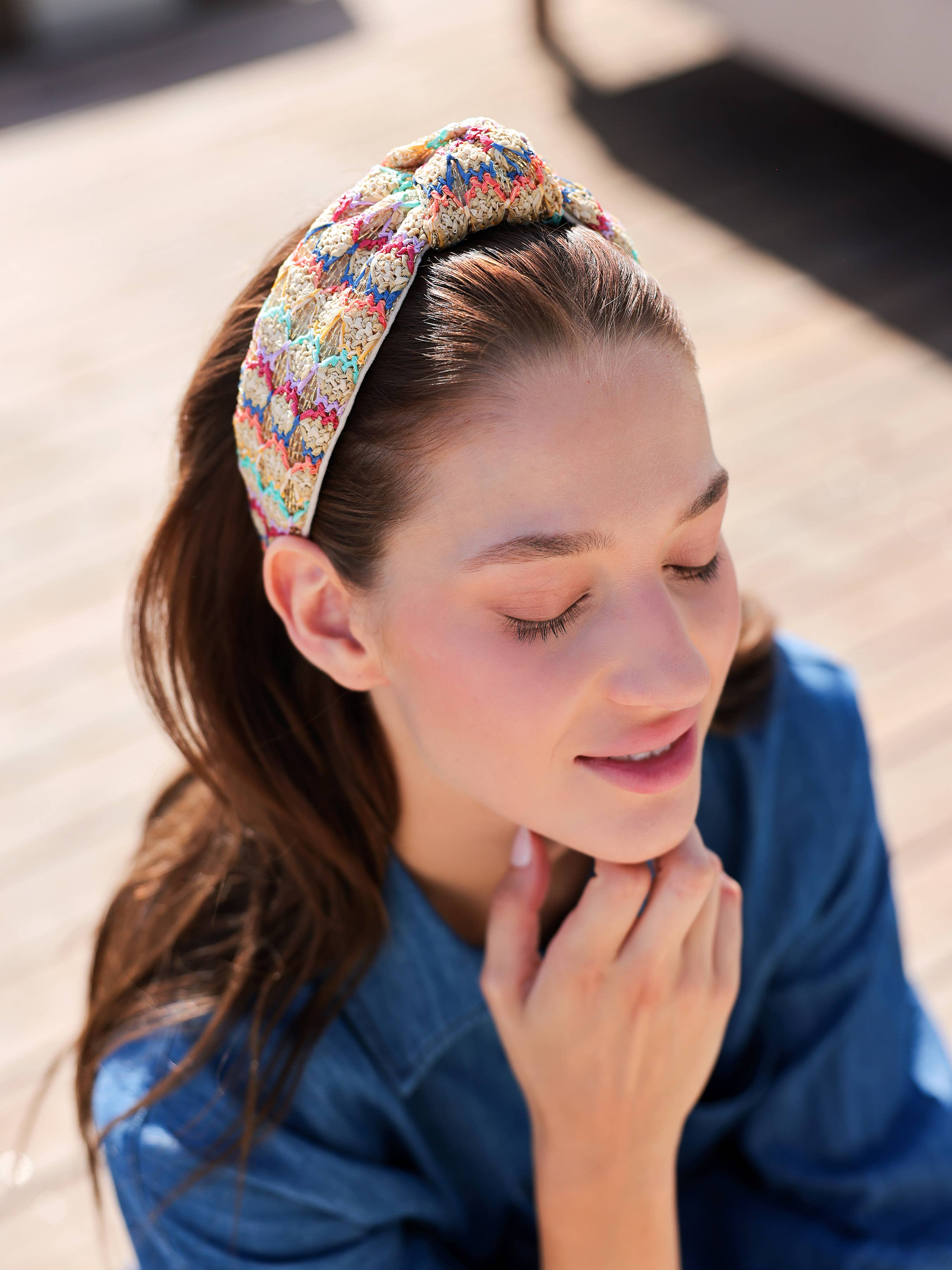 Straw Woven Colorful Headband