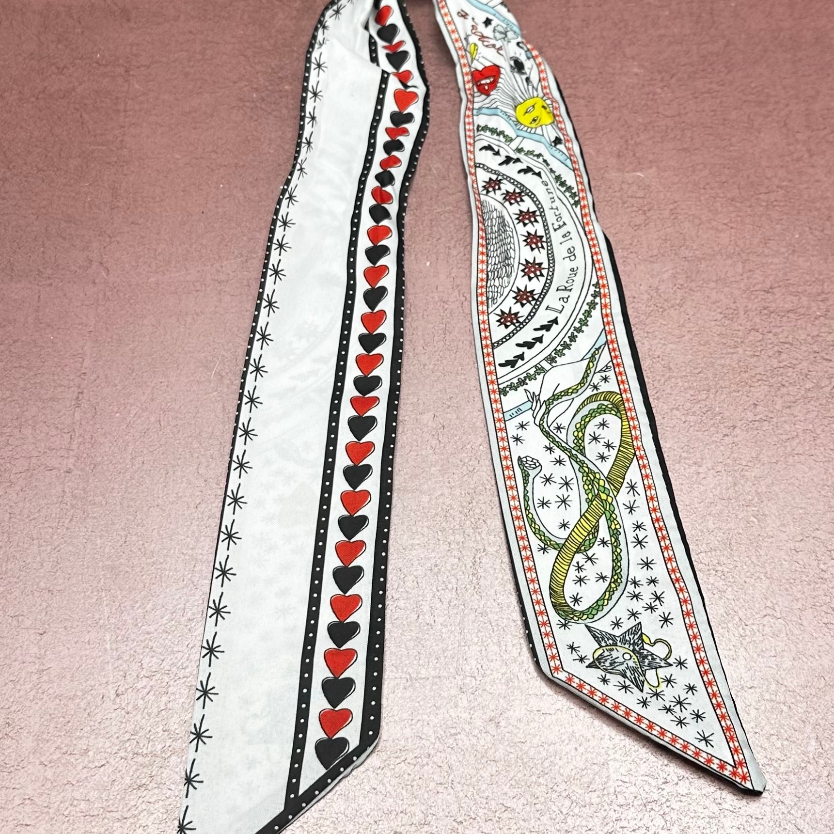 Le Monde Print Twilly Scarf