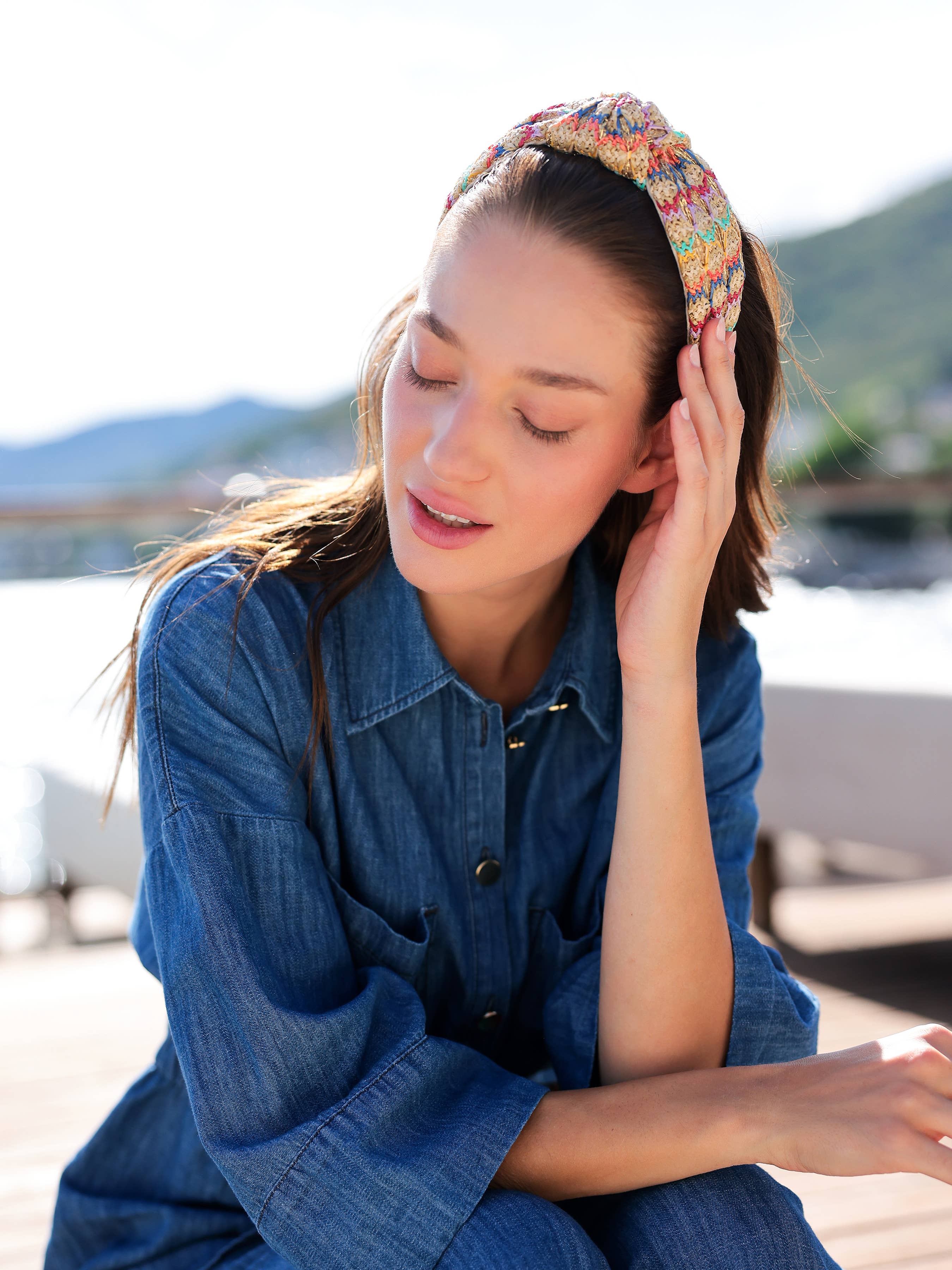 Straw Woven Colorful Headband