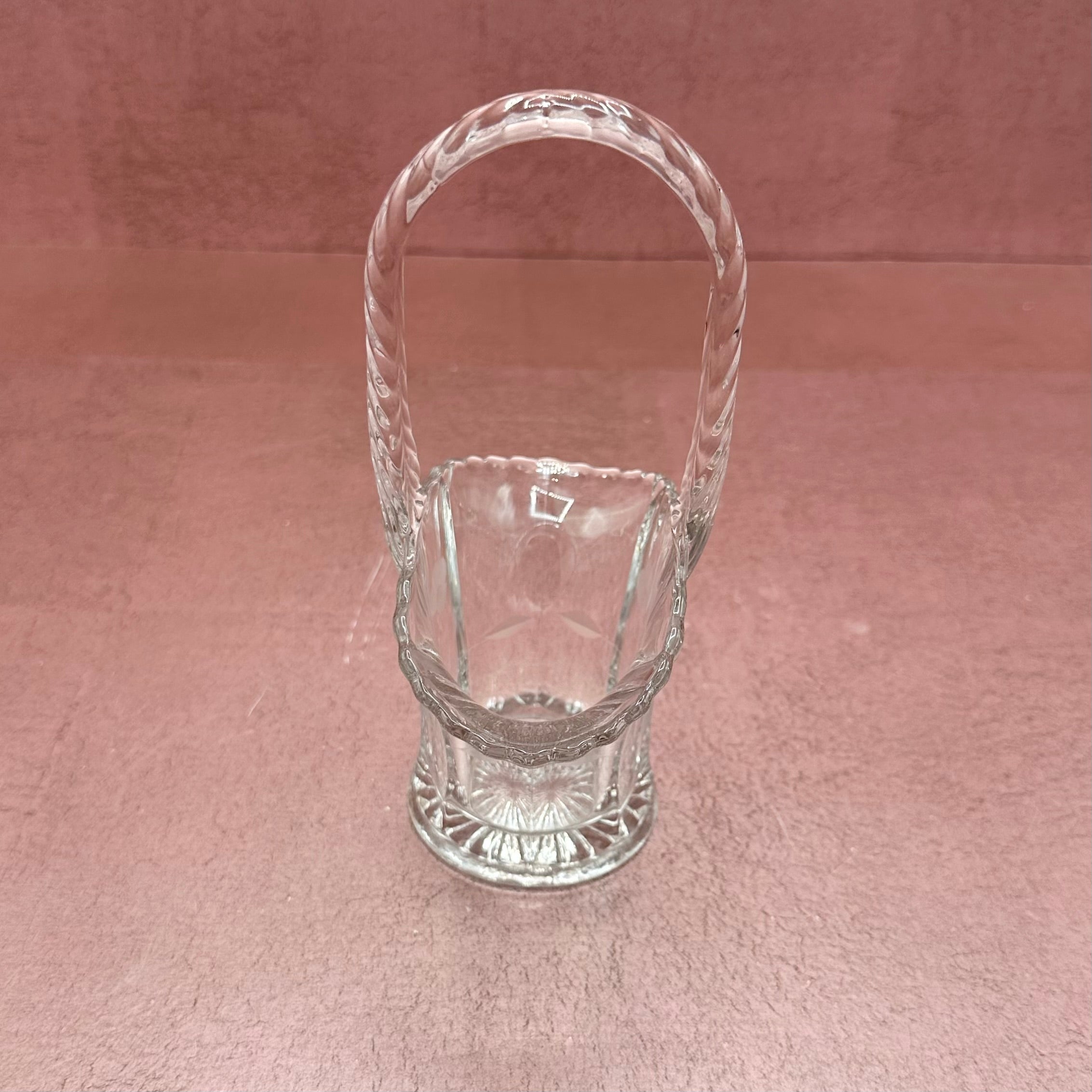 Clear Vintage Glass Basket