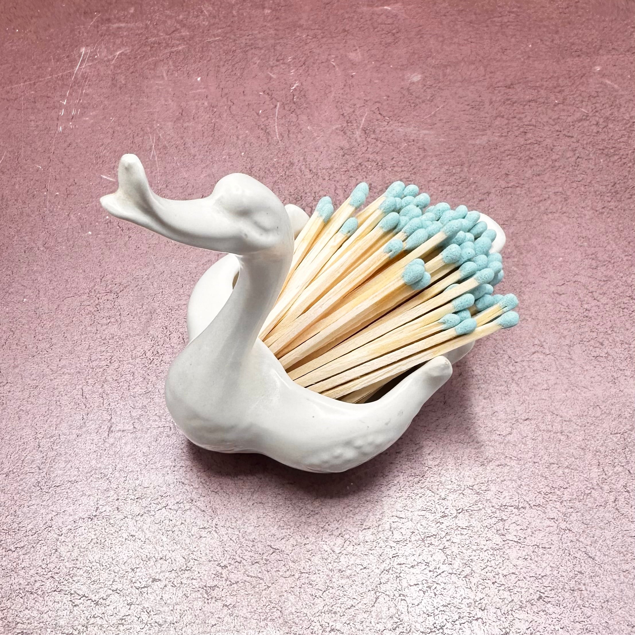 White Small Hull Duck Planter Matchstriker