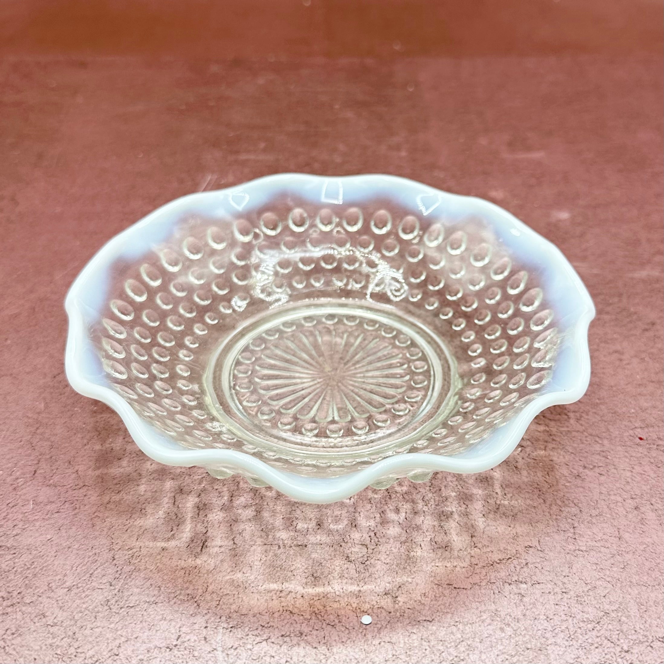 Vintage Moonstone Hobnail Glassware